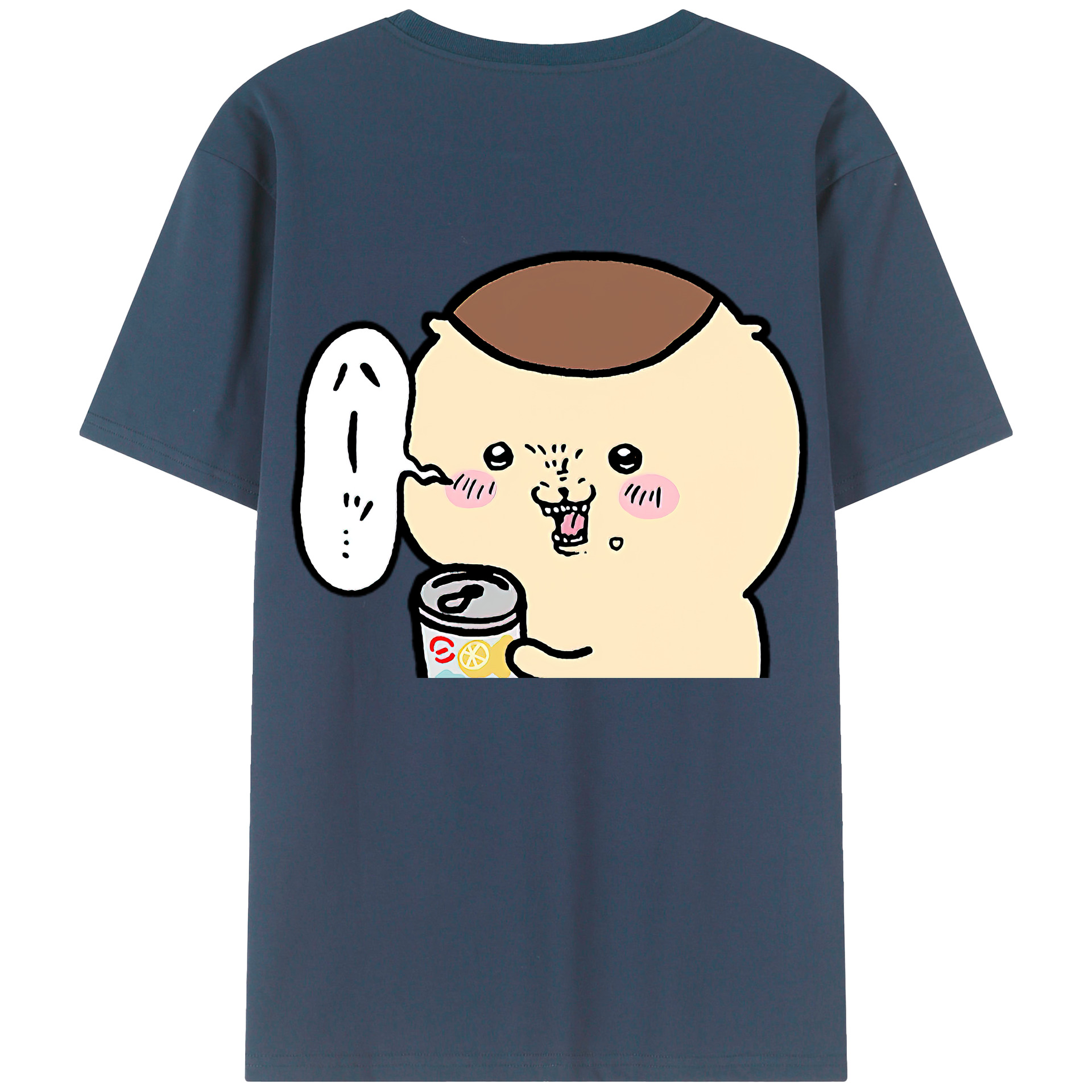 （画像用） ちいかわ くりまんじゅう Chii-kawa kuri manjū 綿100％ メンズ半袖Tシャツ（バックプリント） 通気性