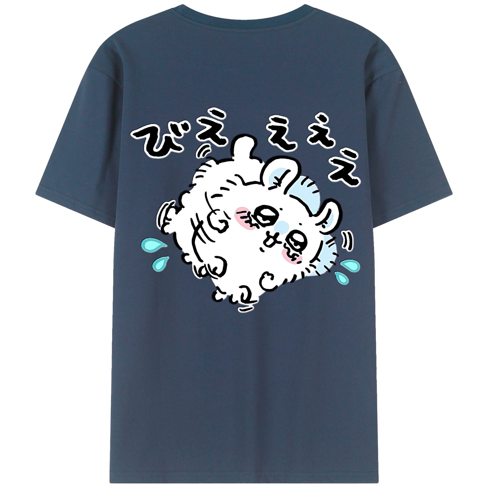 （画像用） ちいかわ モモンガ Chii-kawa Momonga 綿100％ メンズ半袖Tシャツ（バックプリント） 通気性