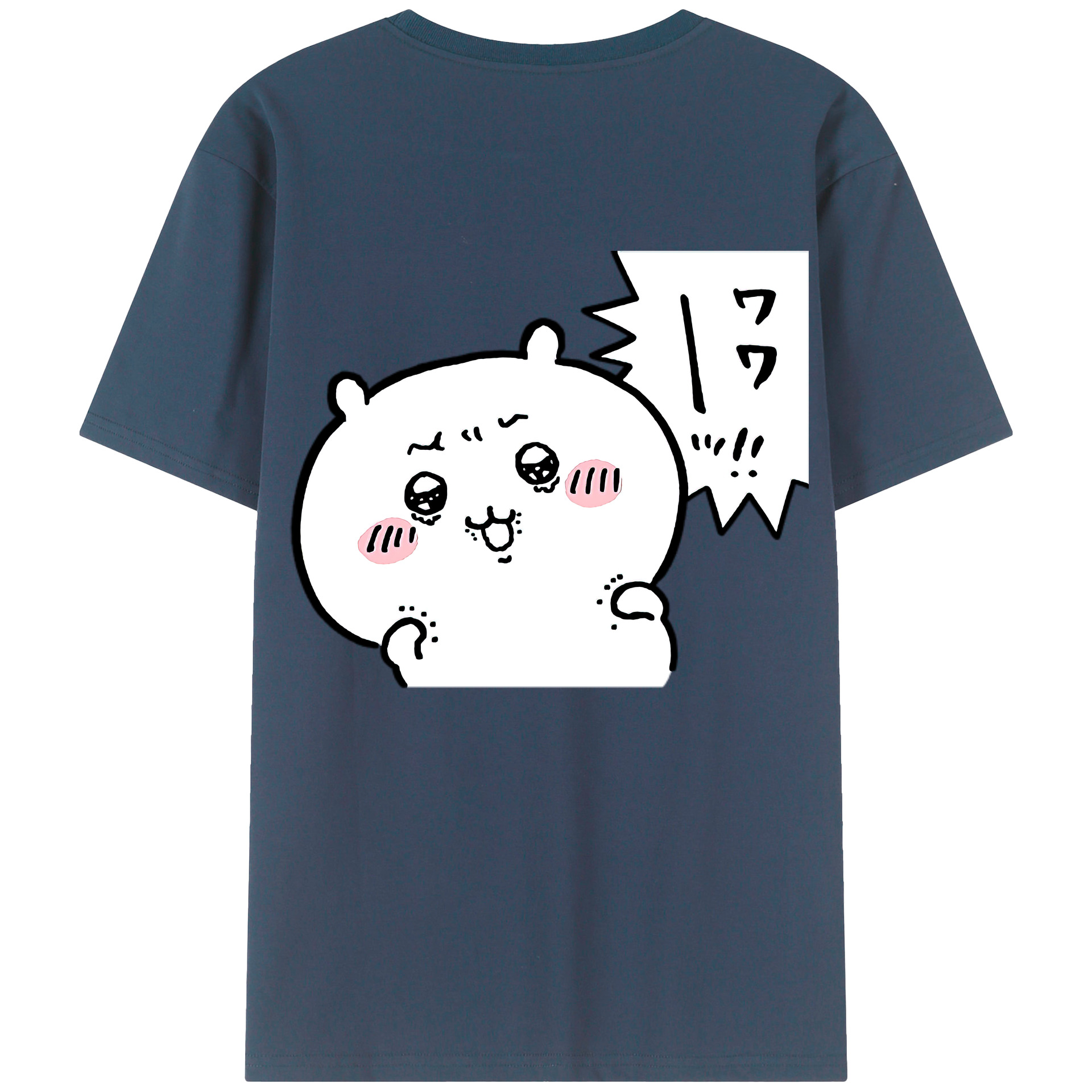 （画像用） ちいかわ ちいかわ Chii-kawa chiikawa 綿100％ メンズ半袖Tシャツ（バックプリント） 通気性
