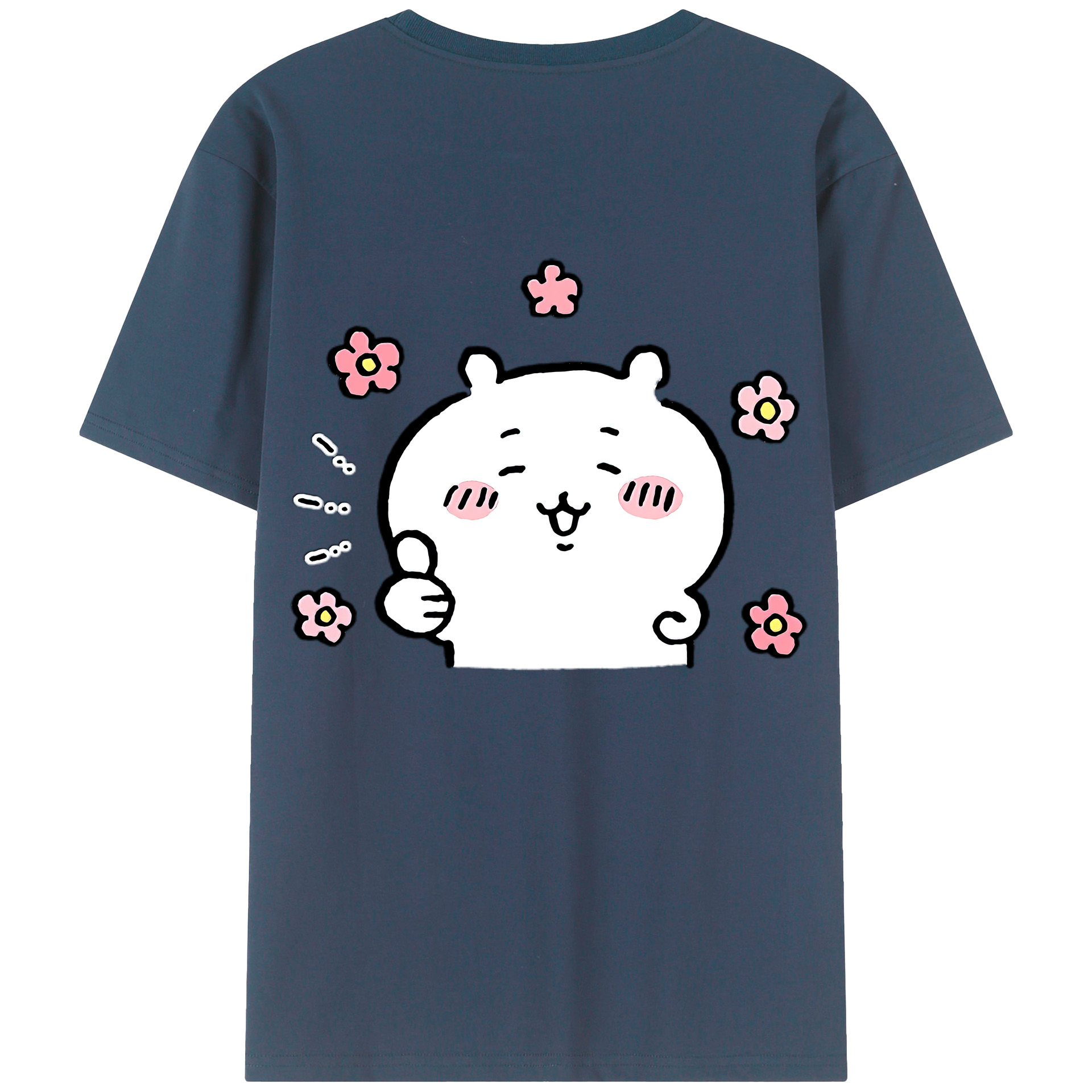 （画像用） ちいかわ ちいかわ Chii-kawa chiikawa 綿100％ メンズ半袖Tシャツ（バックプリント） 通気性