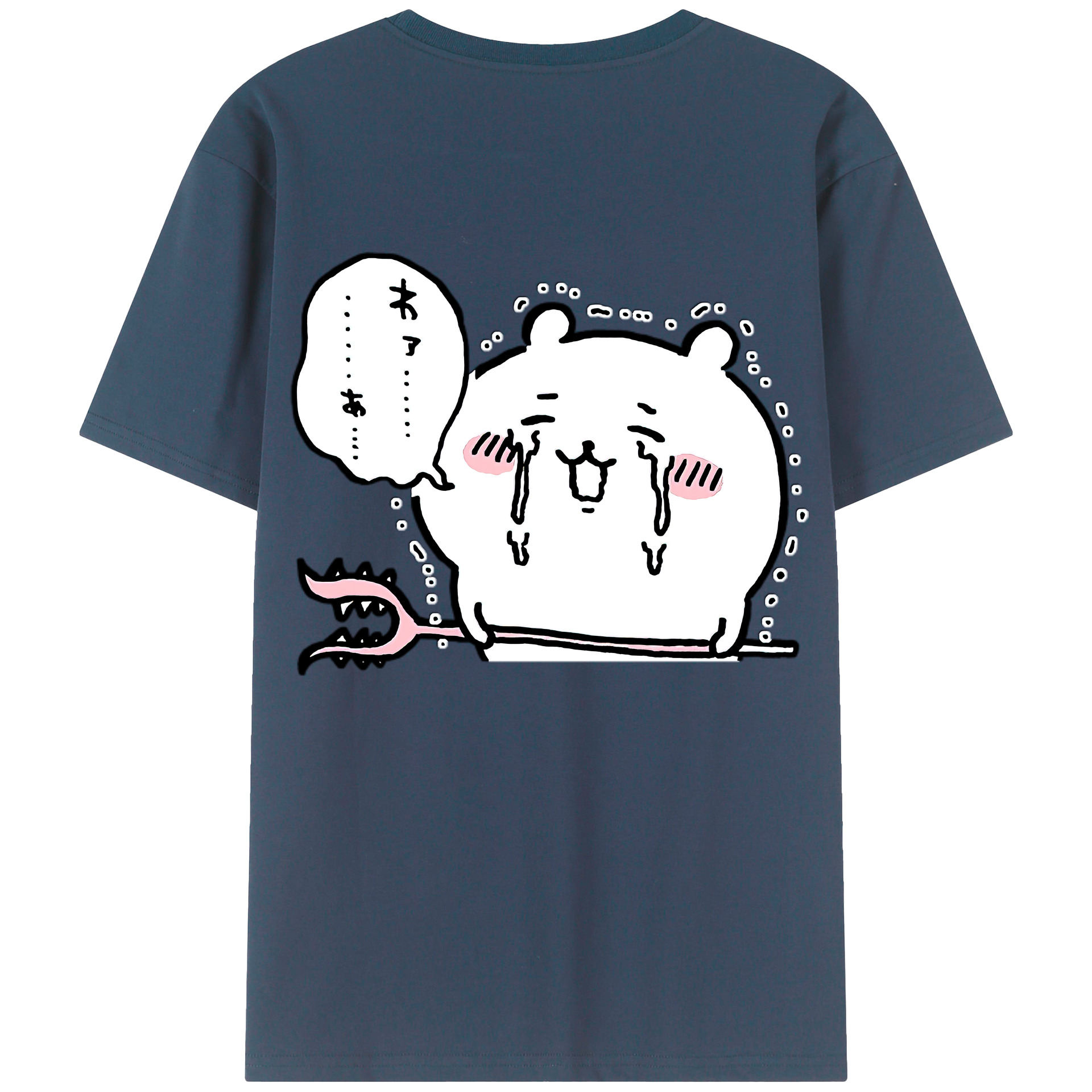 （画像用） ちいかわ ちいかわ Chii-kawa chiikawa 綿100％ メンズ半袖Tシャツ（バックプリント） 通気性