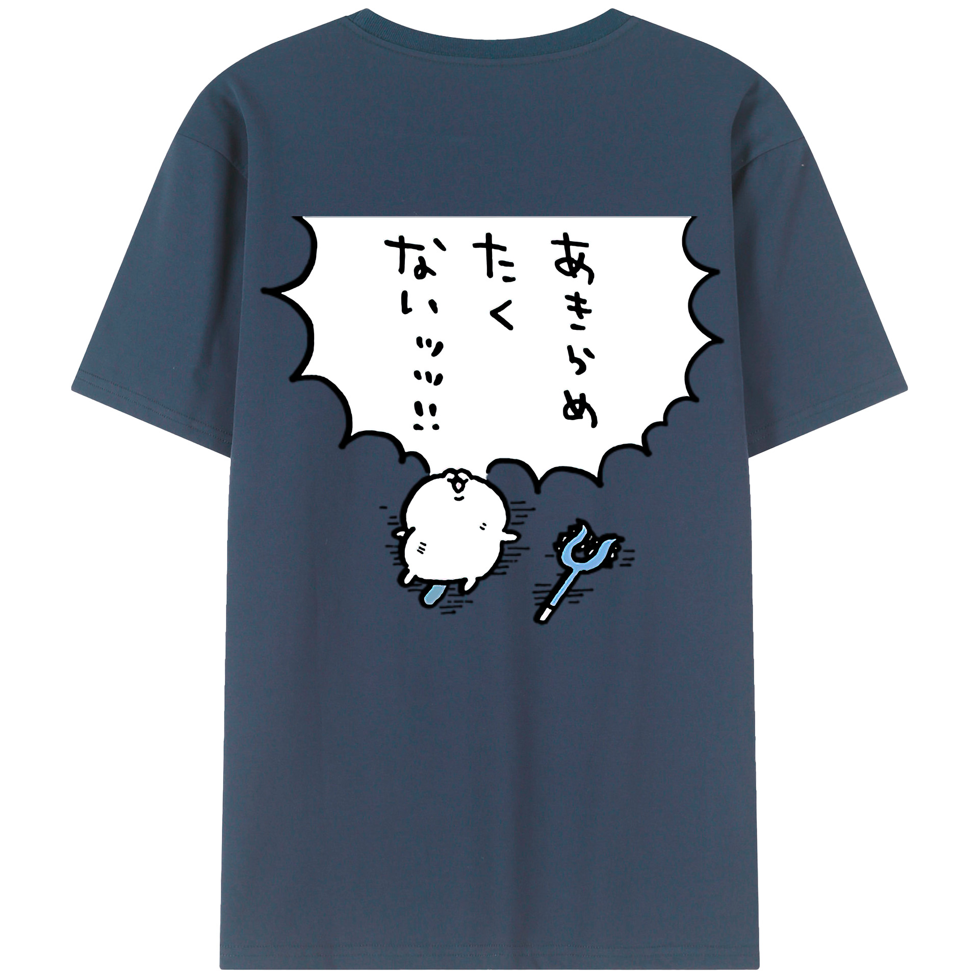 （画像用） ちいかわ ちいかわ Chii-kawa chiikawa 綿100％ メンズ半袖Tシャツ（バックプリント） 通気性