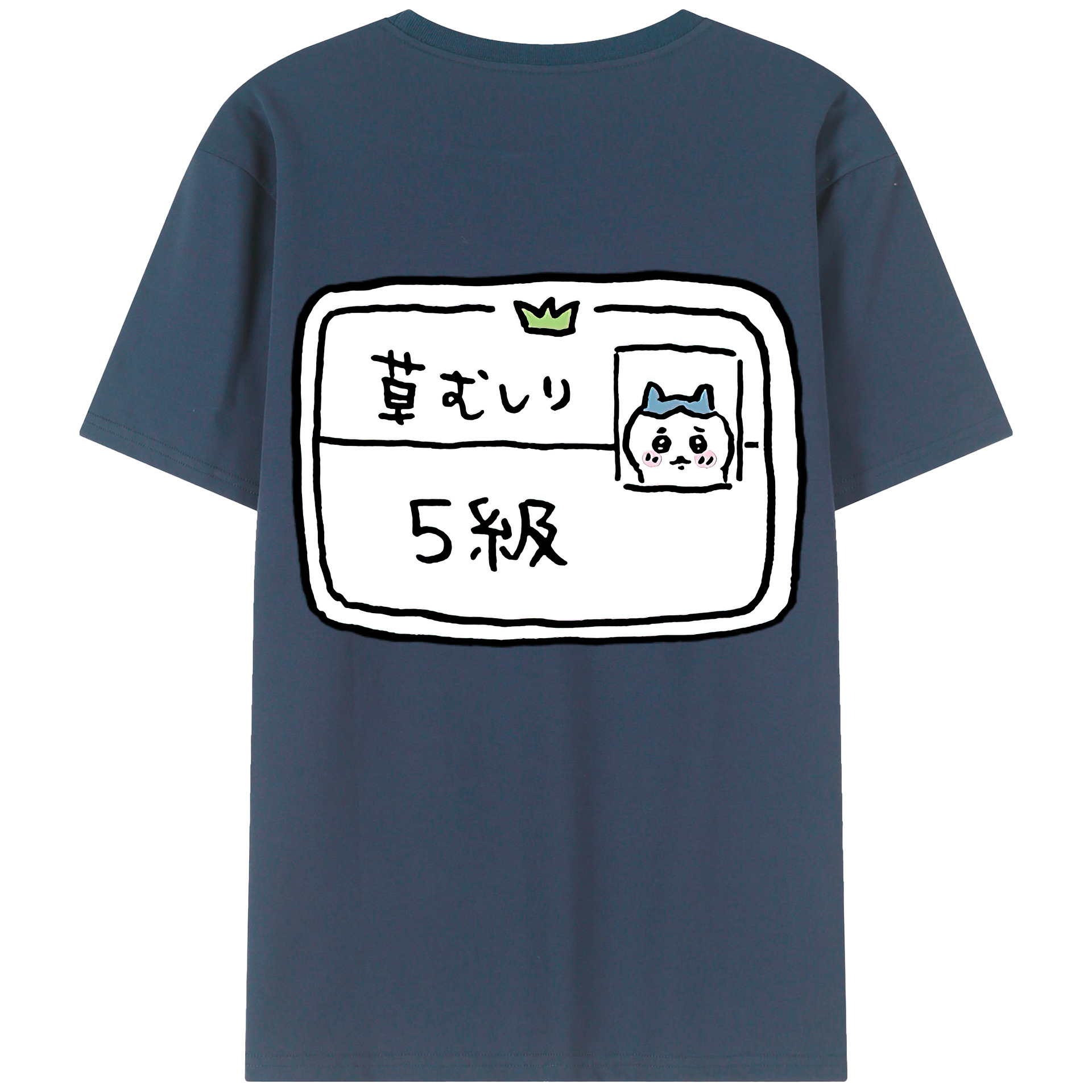 （画像用） ちいかわ ハチワレ Chii-kawa hachiware 綿100％ メンズ半袖Tシャツ（バックプリント） 通気性