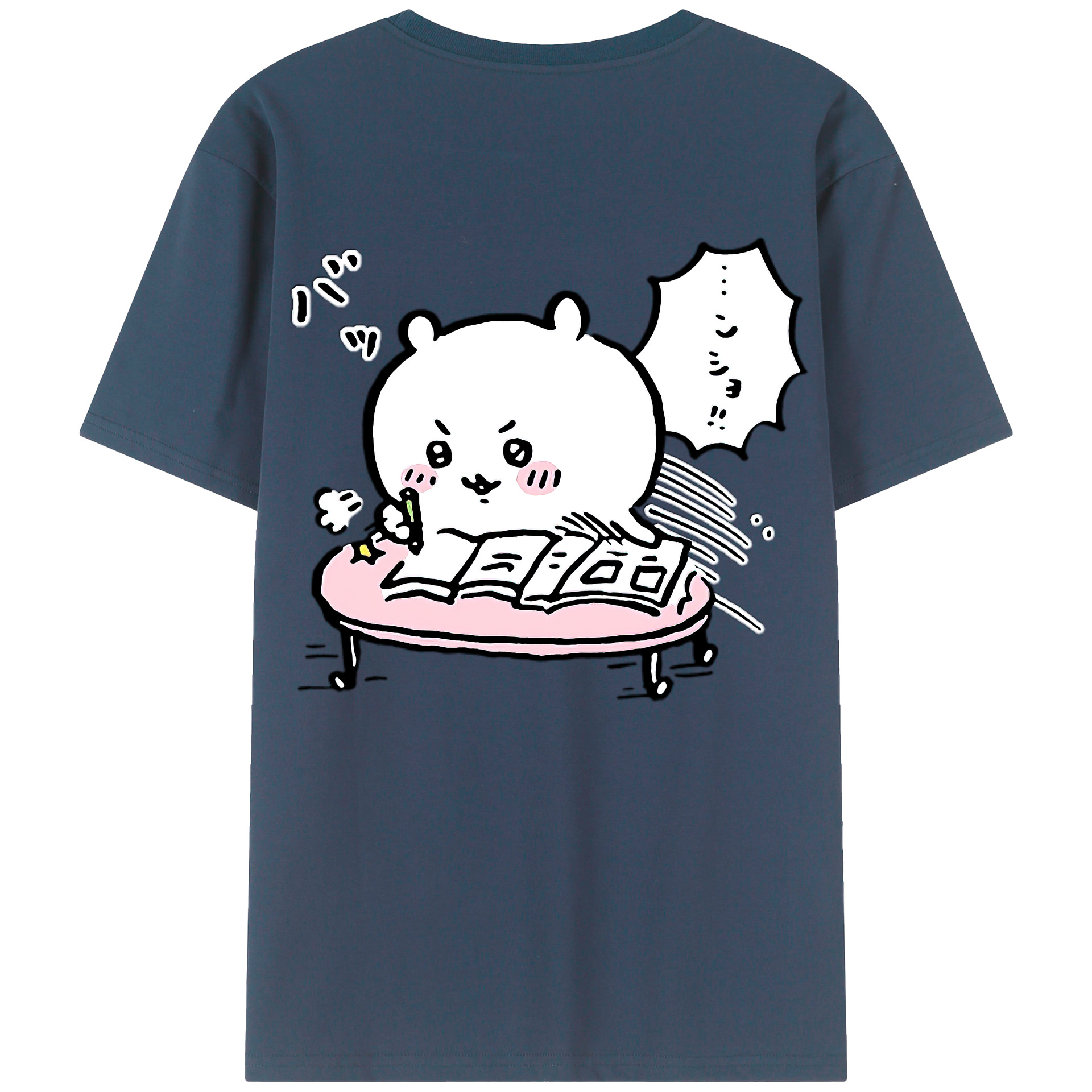 （画像用） ちいかわ ちいかわ Chii-kawa chiikawa 綿100％ メンズ半袖Tシャツ（バックプリント） 通気性