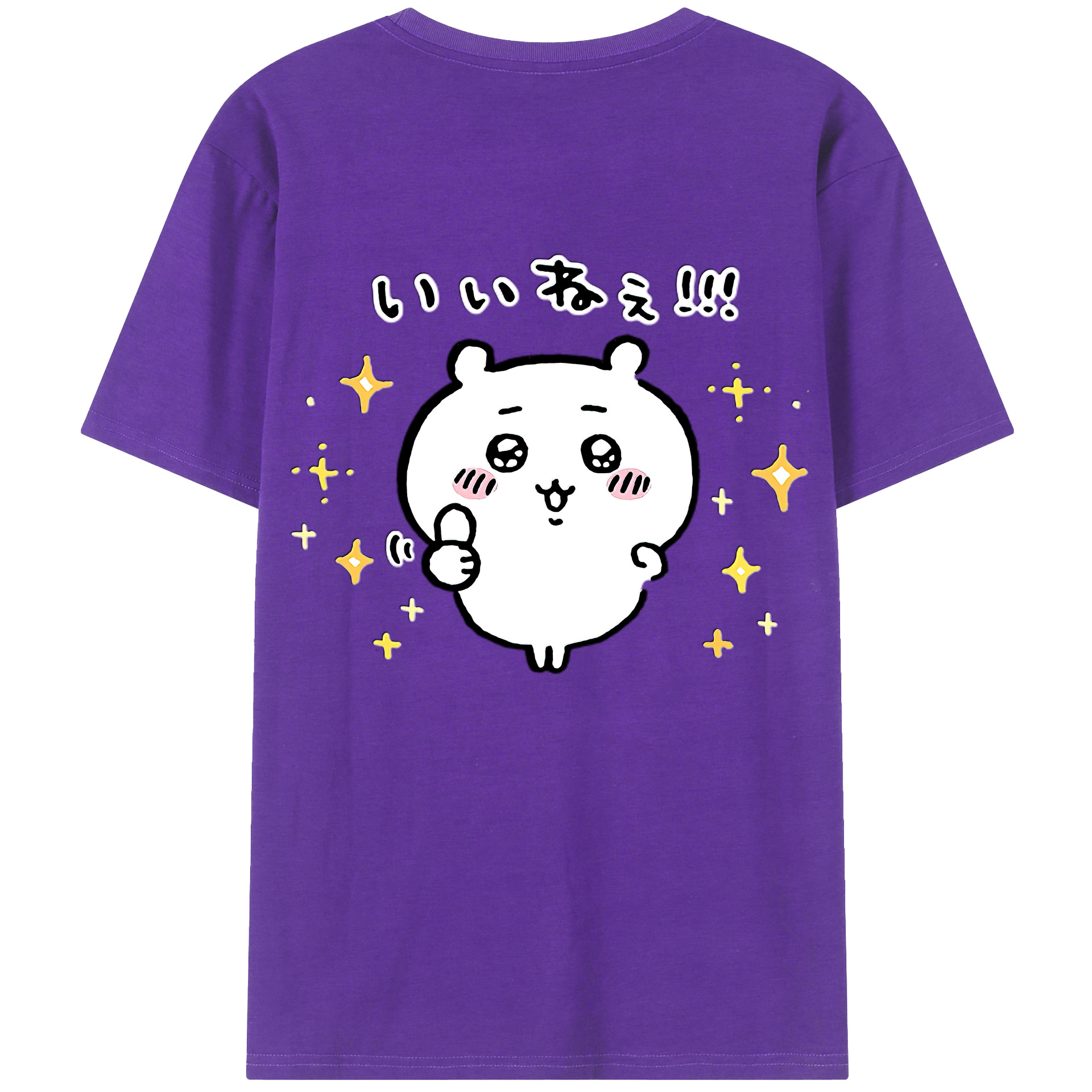 （画像用） ちいかわ ちいかわ Chii-kawa chiikawa 綿100％ メンズ半袖Tシャツ（バックプリント） 通気性