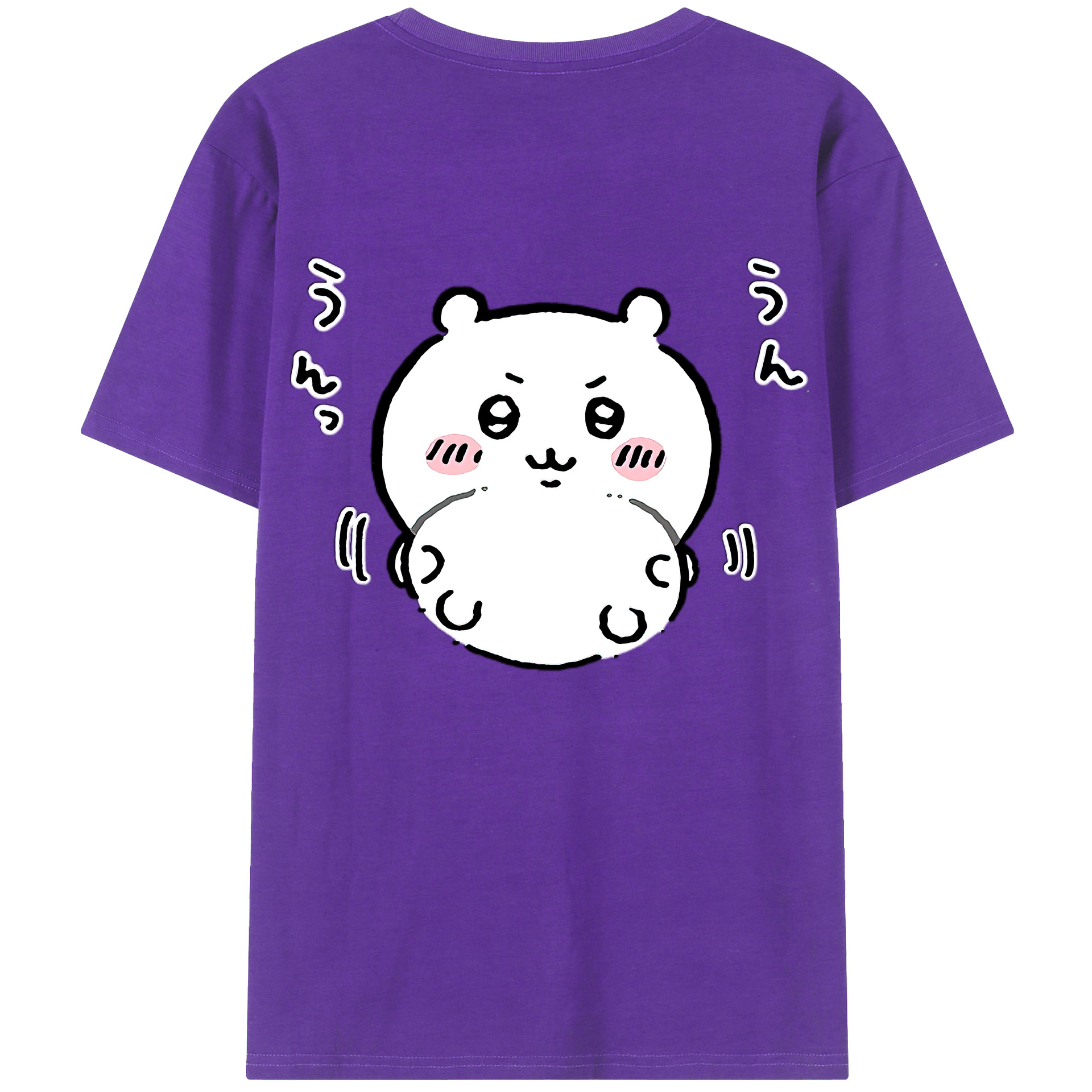 （画像用） ちいかわ ちいかわ Chii-kawa chiikawa 綿100％ メンズ半袖Tシャツ（バックプリント） 通気性