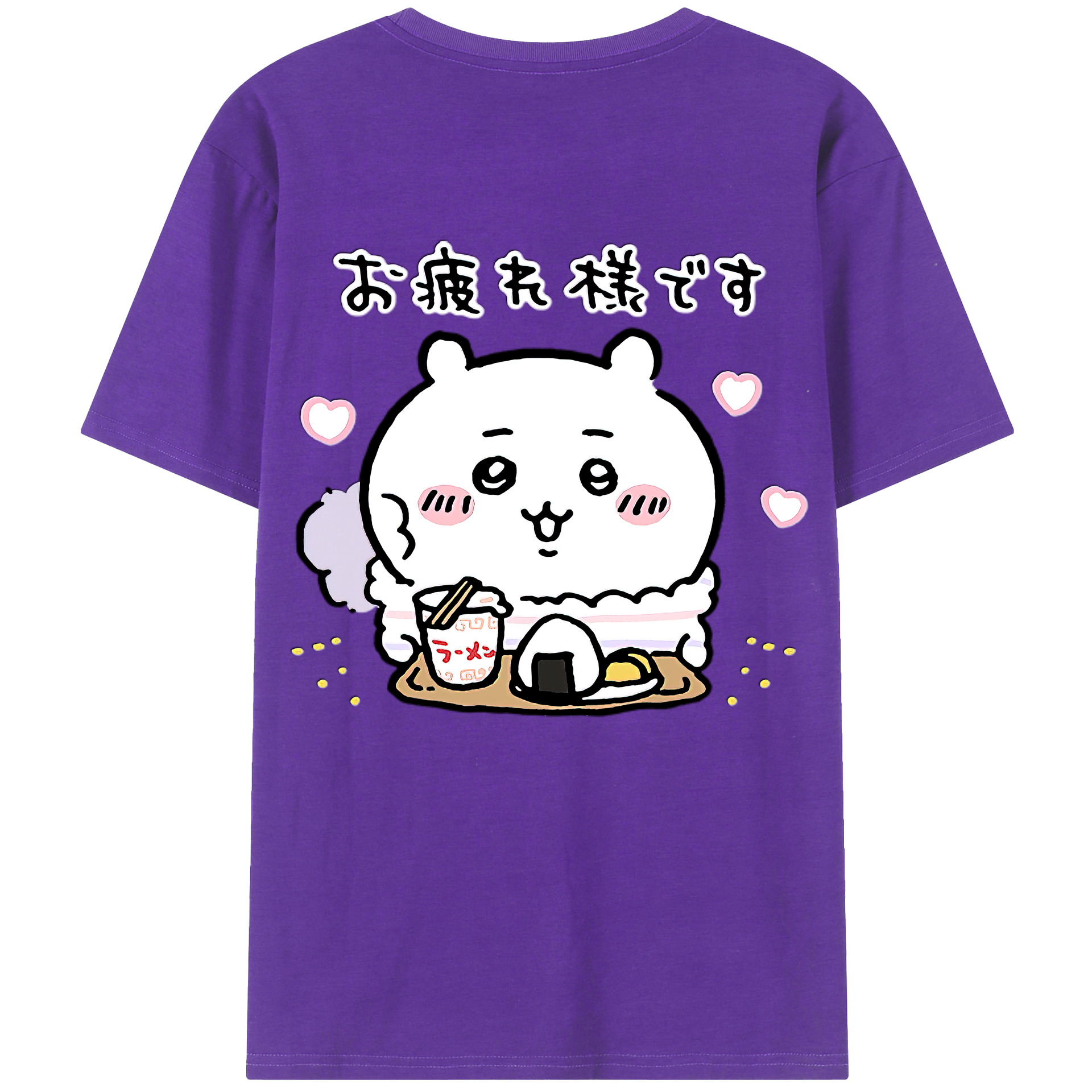（画像用） ちいかわ ちいかわ Chii-kawa chiikawa 綿100％ メンズ半袖Tシャツ（バックプリント） 通気性