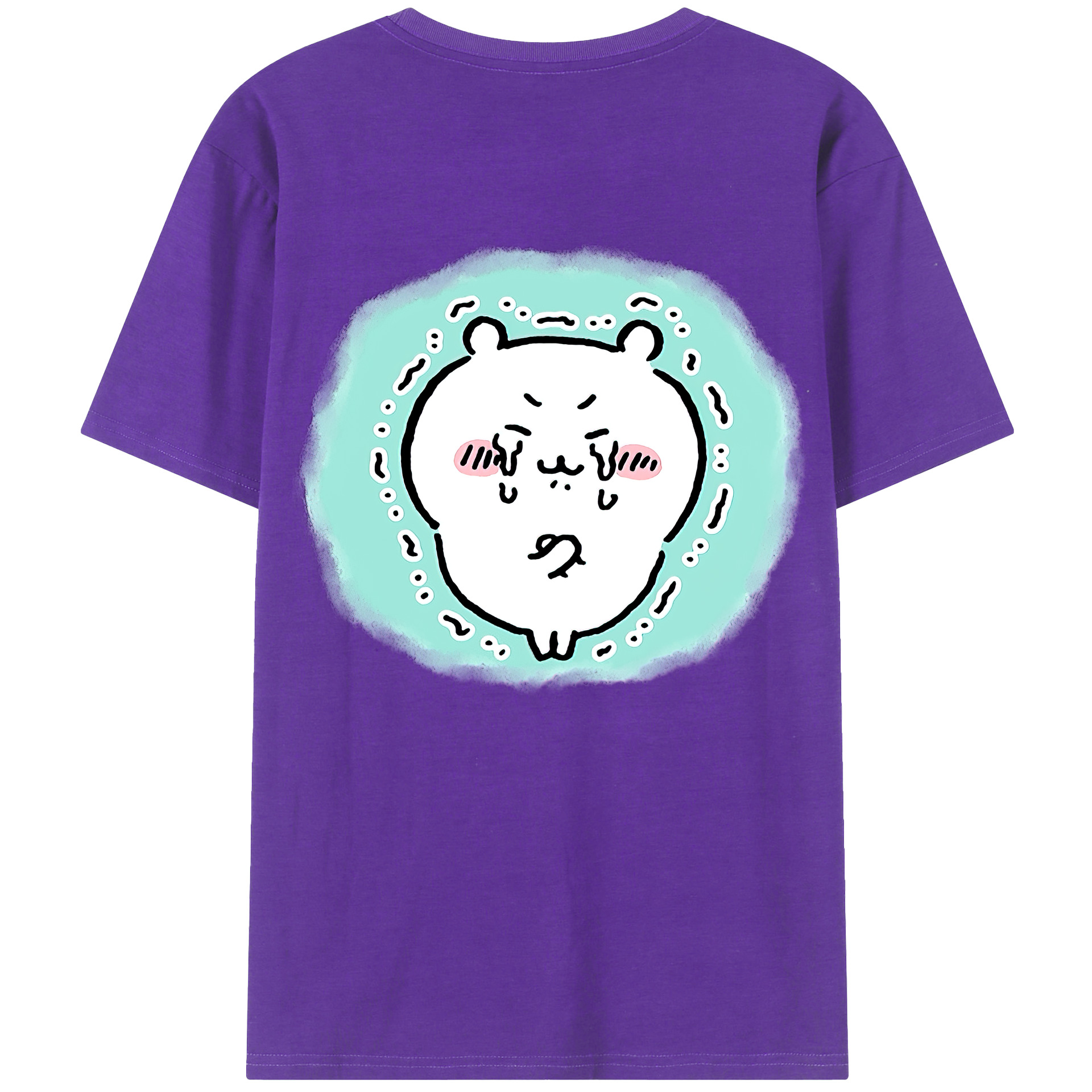 （画像用） ちいかわ ちいかわ Chii-kawa chiikawa 綿100％ メンズ半袖Tシャツ（バックプリント） 通気性