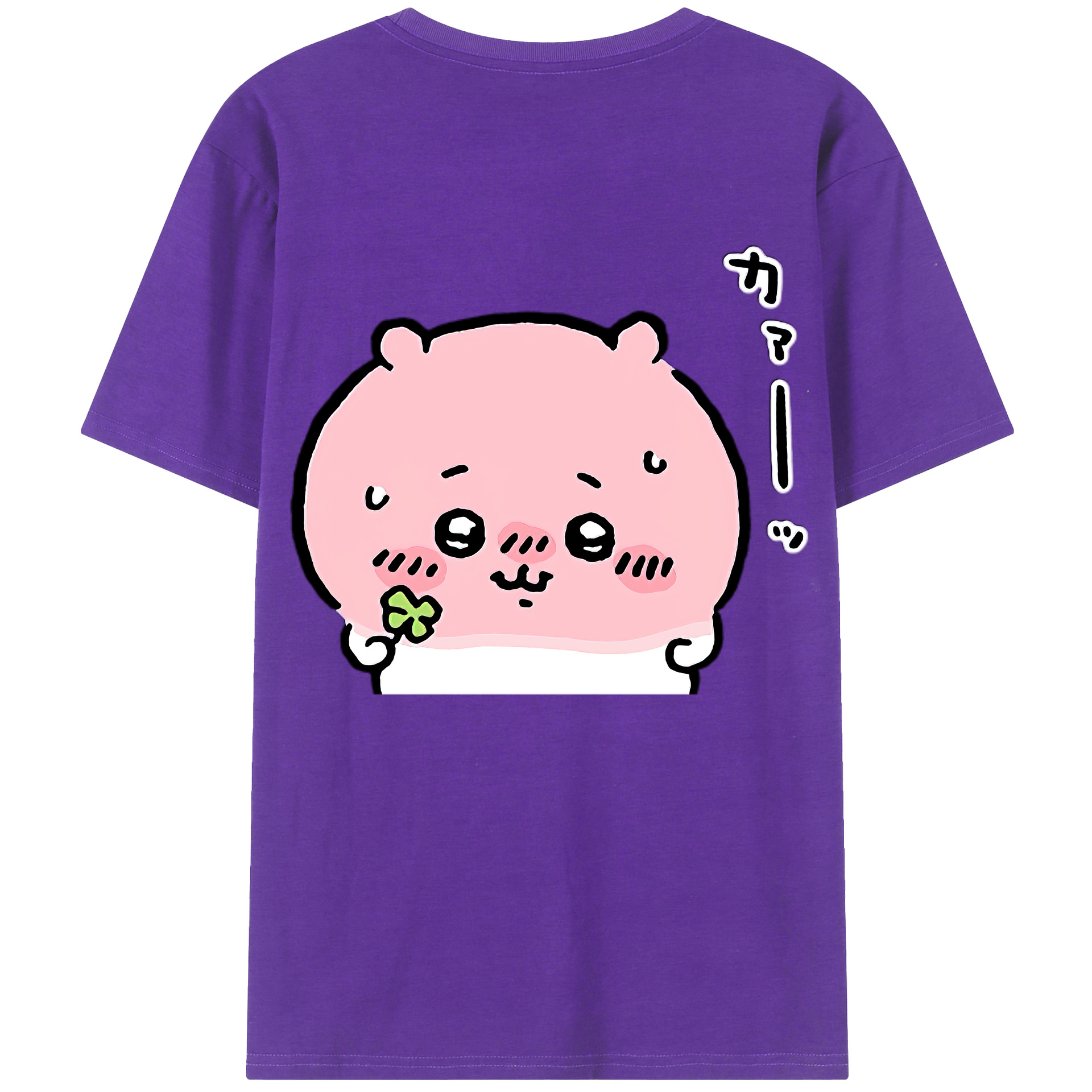 （画像用） ちいかわ ちいかわ Chii-kawa chiikawa 綿100％ メンズ半袖Tシャツ（バックプリント） 通気性