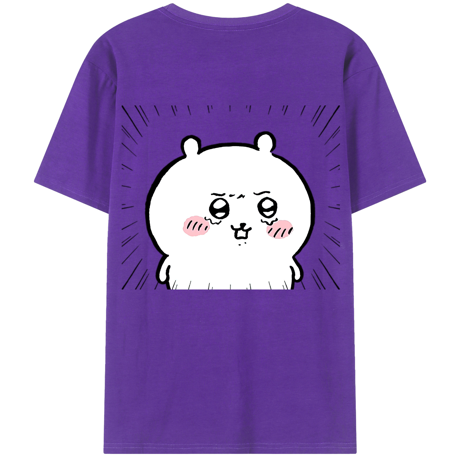 （画像用） ちいかわ ちいかわ Chii-kawa chiikawa 綿100％ メンズ半袖Tシャツ（バックプリント） 通気性