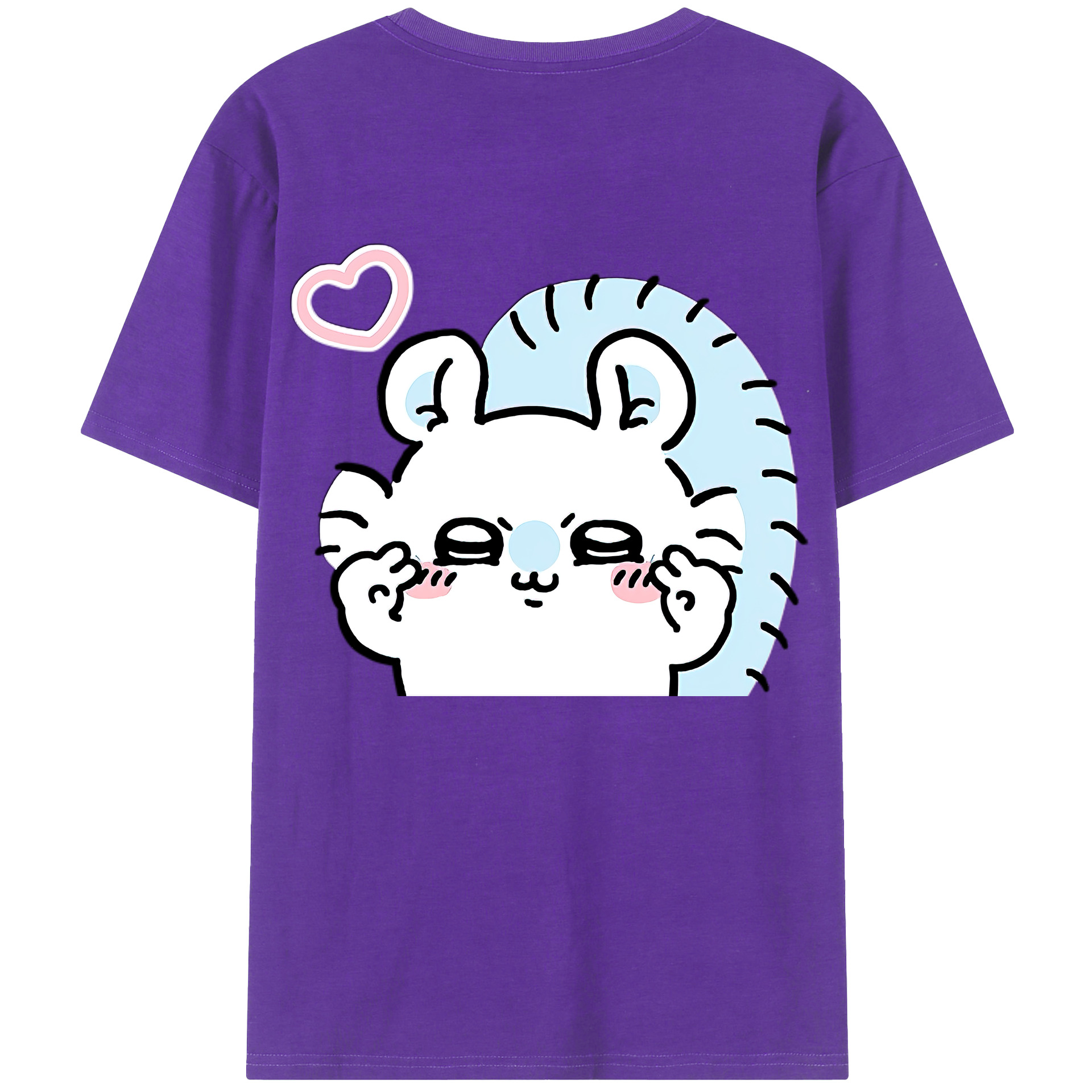 （画像用） ちいかわ モモンガ Chii-kawa Momonga 綿100％ メンズ半袖Tシャツ（バックプリント） 通気性