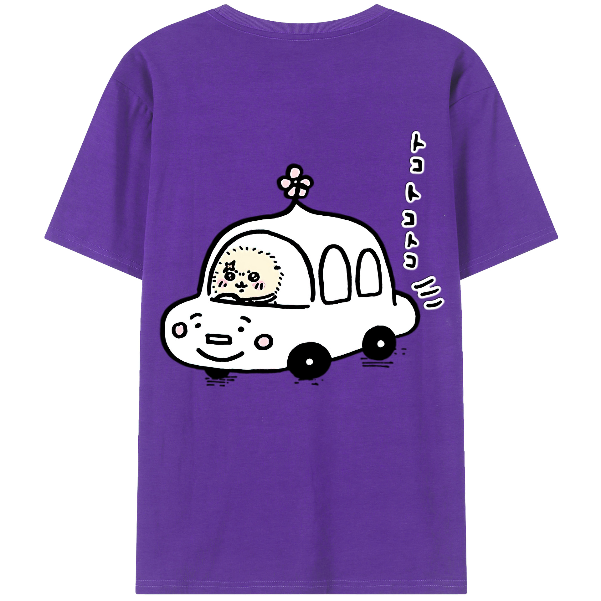（画像用） ちいかわ ラッコ Chii-kawa Sea otter 綿100％ メンズ半袖Tシャツ（バックプリント） 通気性