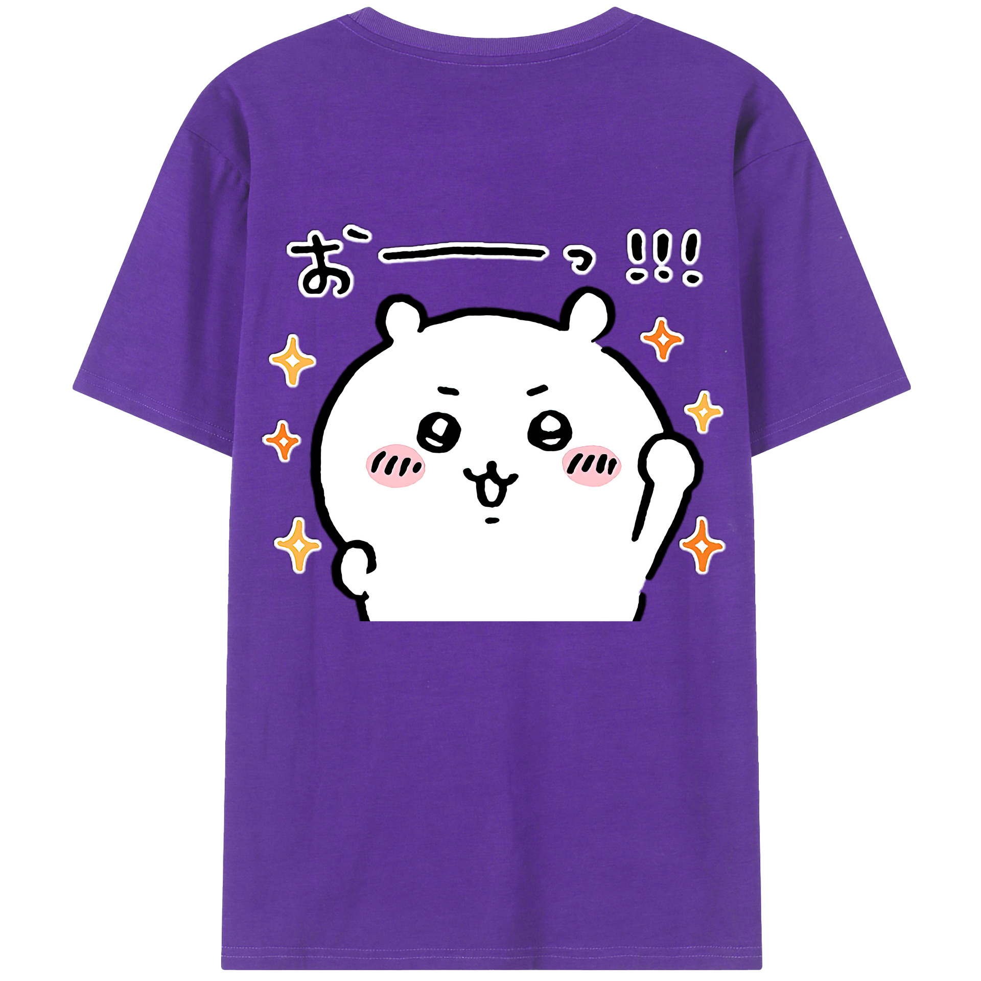 （画像用） ちいかわ ちいかわ Chii-kawa chiikawa 綿100％ メンズ半袖Tシャツ（バックプリント） 通気性