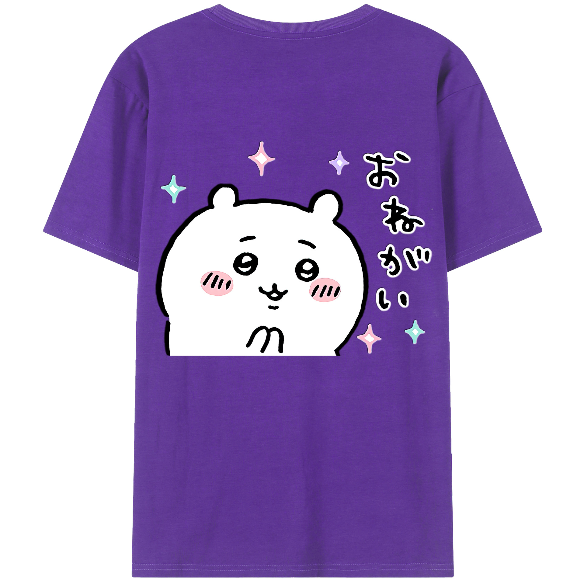 （画像用） ちいかわ ちいかわ Chii-kawa chiikawa 綿100％ メンズ半袖Tシャツ（バックプリント） 通気性
