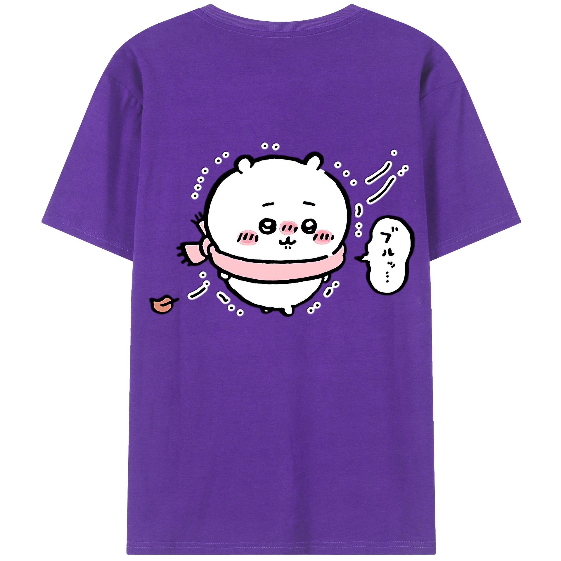 （画像用） ちいかわ ちいかわ Chii-kawa chiikawa 綿100％ メンズ半袖Tシャツ（バックプリント） 通気性