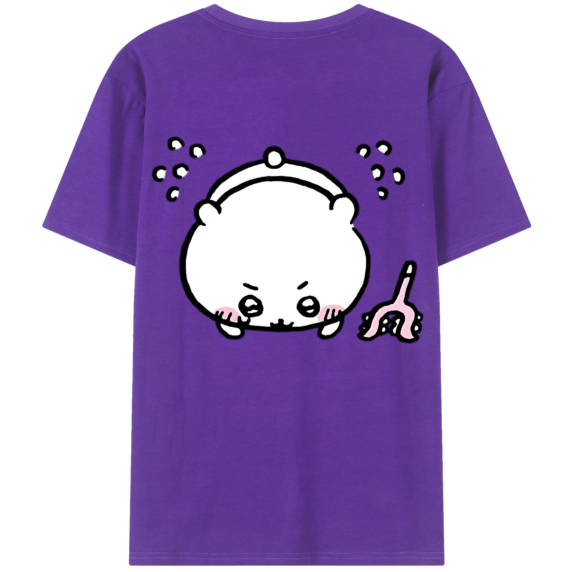 （画像用） ちいかわ ちいかわ Chii-kawa chiikawa 綿100％ メンズ半袖Tシャツ（バックプリント） 通気性