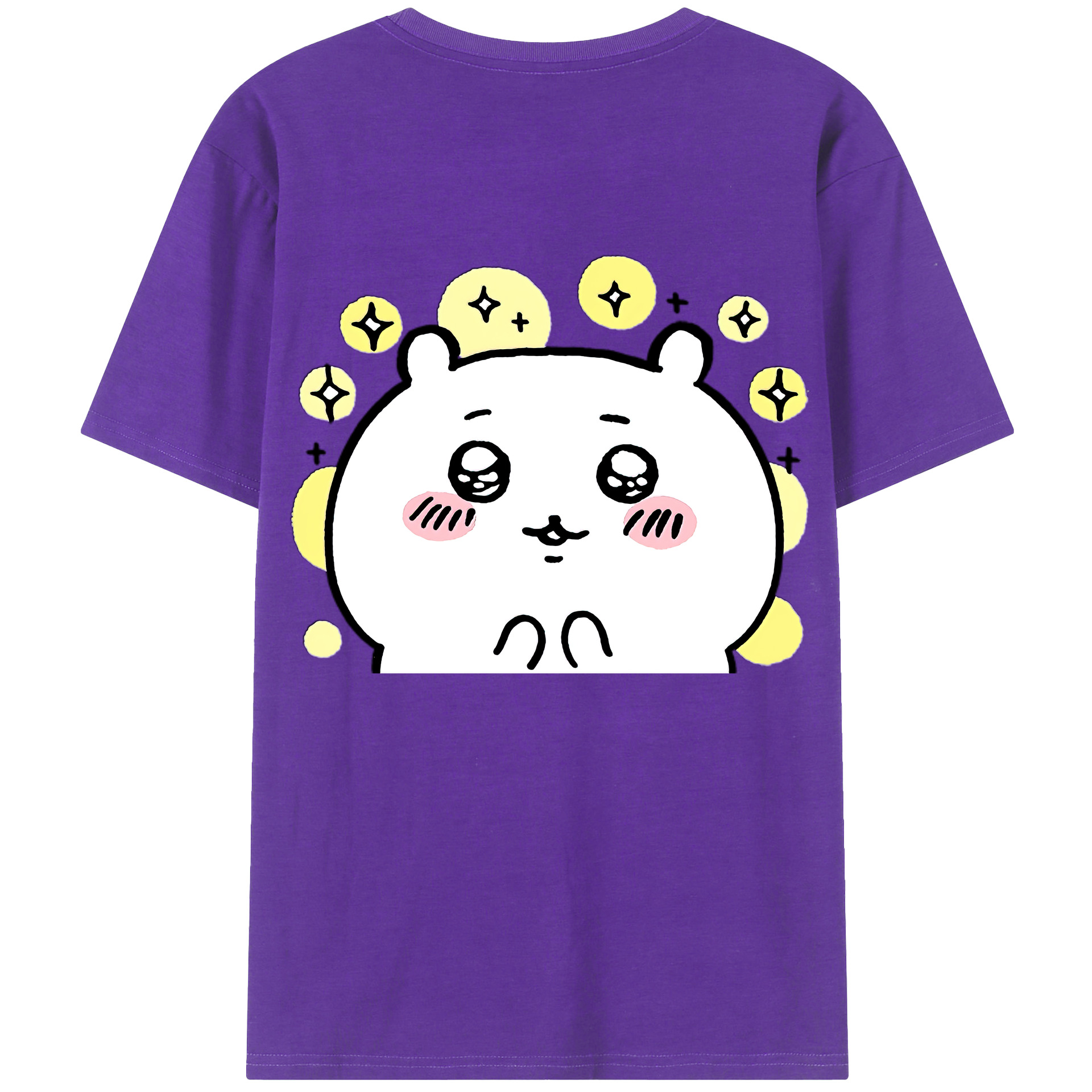（画像用） ちいかわ ちいかわ Chii-kawa chiikawa 綿100％ メンズ半袖Tシャツ（バックプリント） 通気性