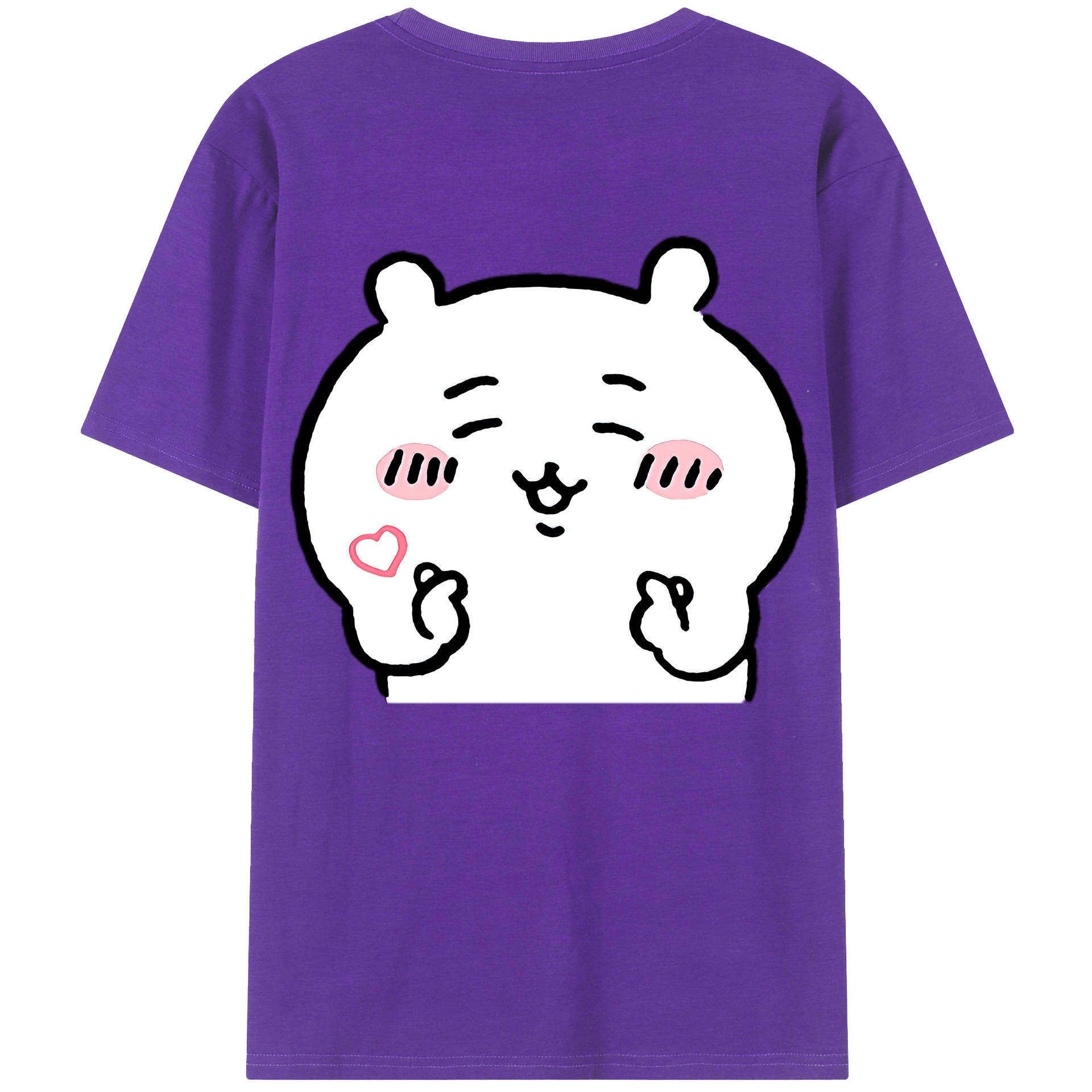 （画像用） ちいかわ ちいかわ Chii-kawa chiikawa 綿100％ メンズ半袖Tシャツ（バックプリント） 通気性