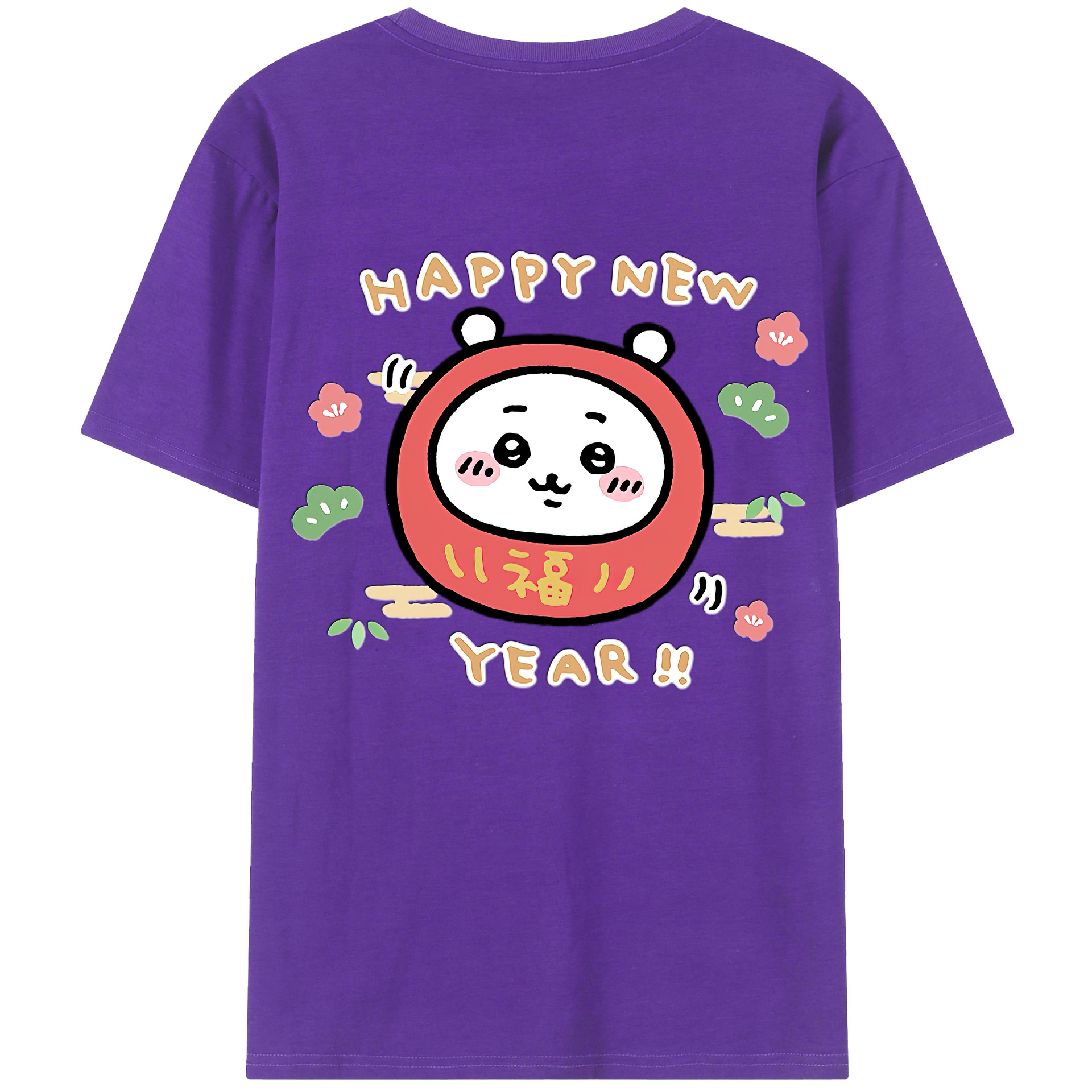 （画像用） ちいかわ ちいかわ Chii-kawa chiikawa 綿100％ メンズ半袖Tシャツ（バックプリント） 通気性