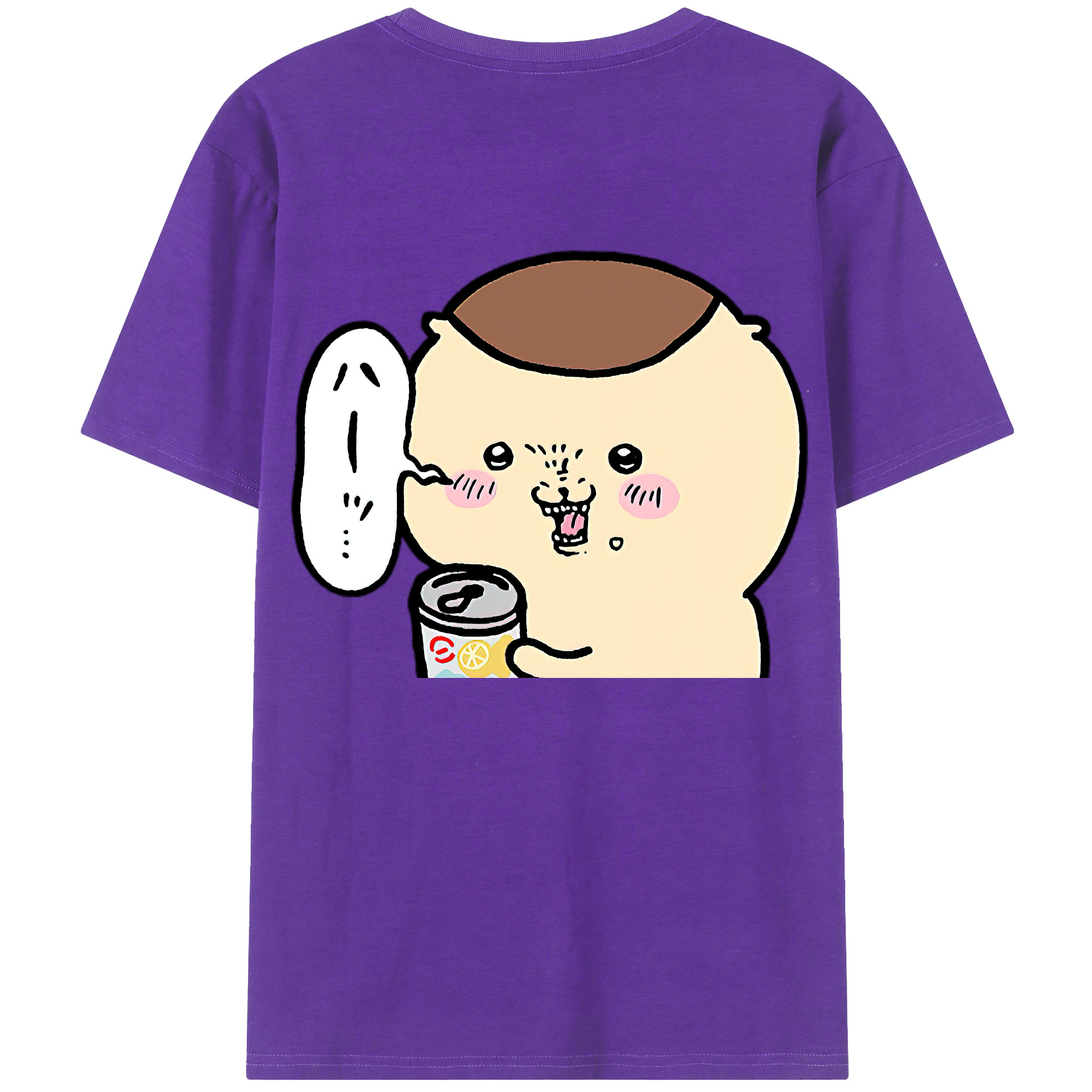 （画像用） ちいかわ くりまんじゅう Chii-kawa kuri manjū 綿100％ メンズ半袖Tシャツ（バックプリント） 通気性