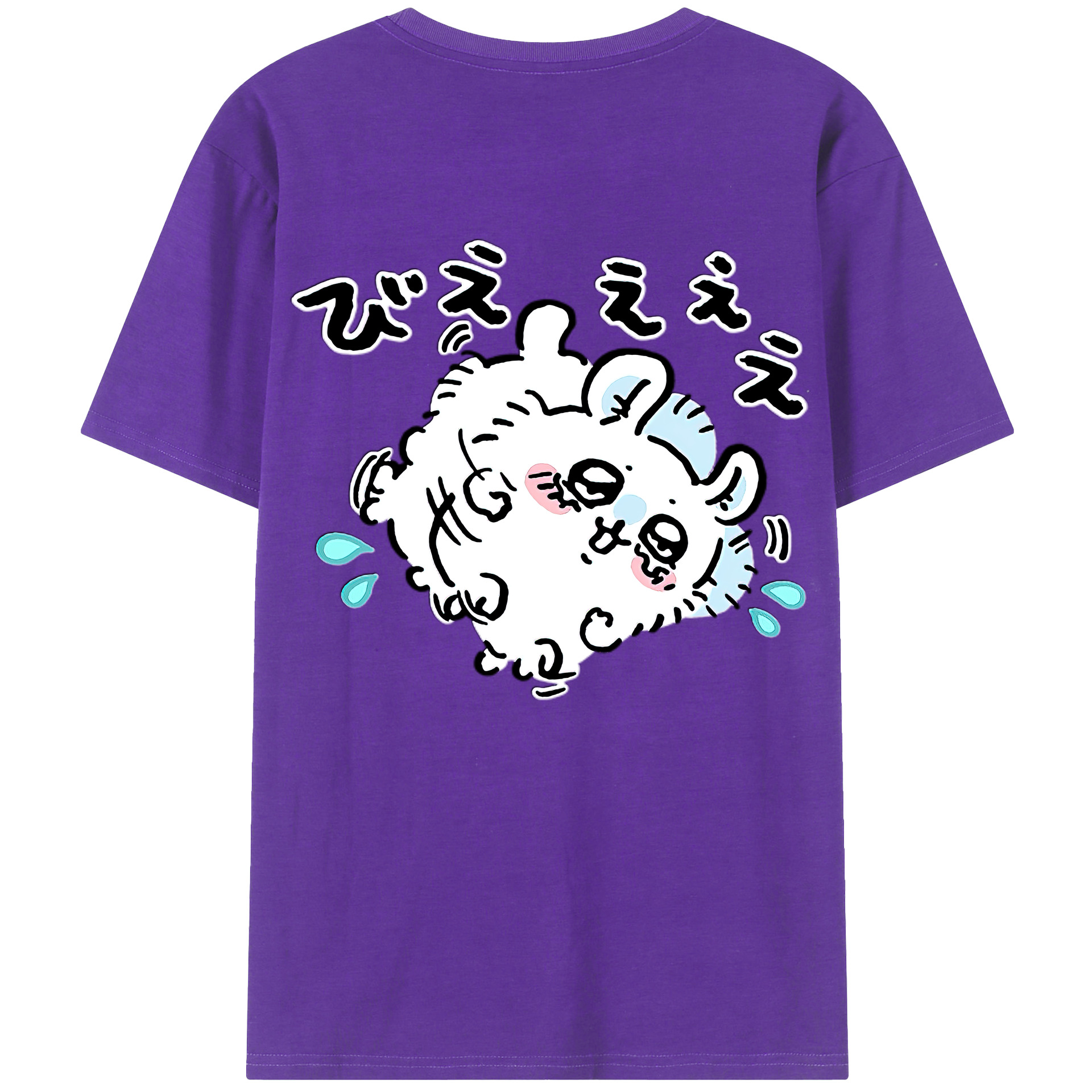 （画像用） ちいかわ モモンガ Chii-kawa Momonga 綿100％ メンズ半袖Tシャツ（バックプリント） 通気性