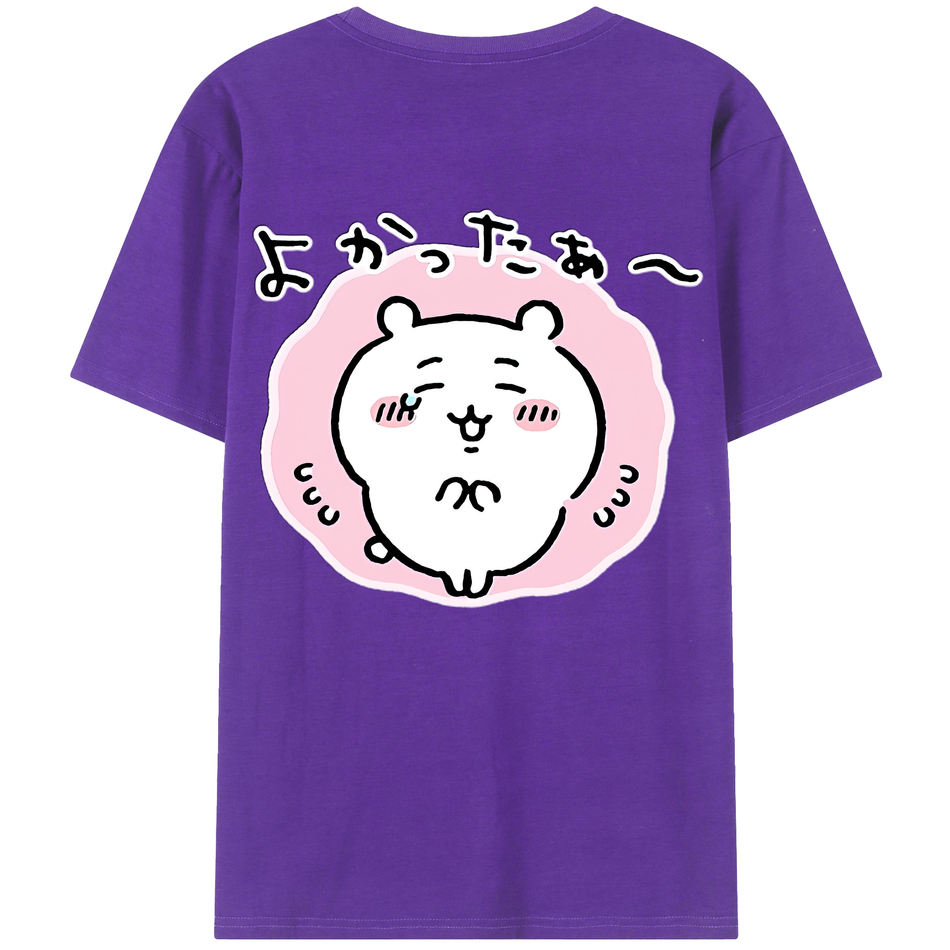 （画像用） ちいかわ ちいかわ Chii-kawa chiikawa 綿100％ メンズ半袖Tシャツ（バックプリント） 通気性