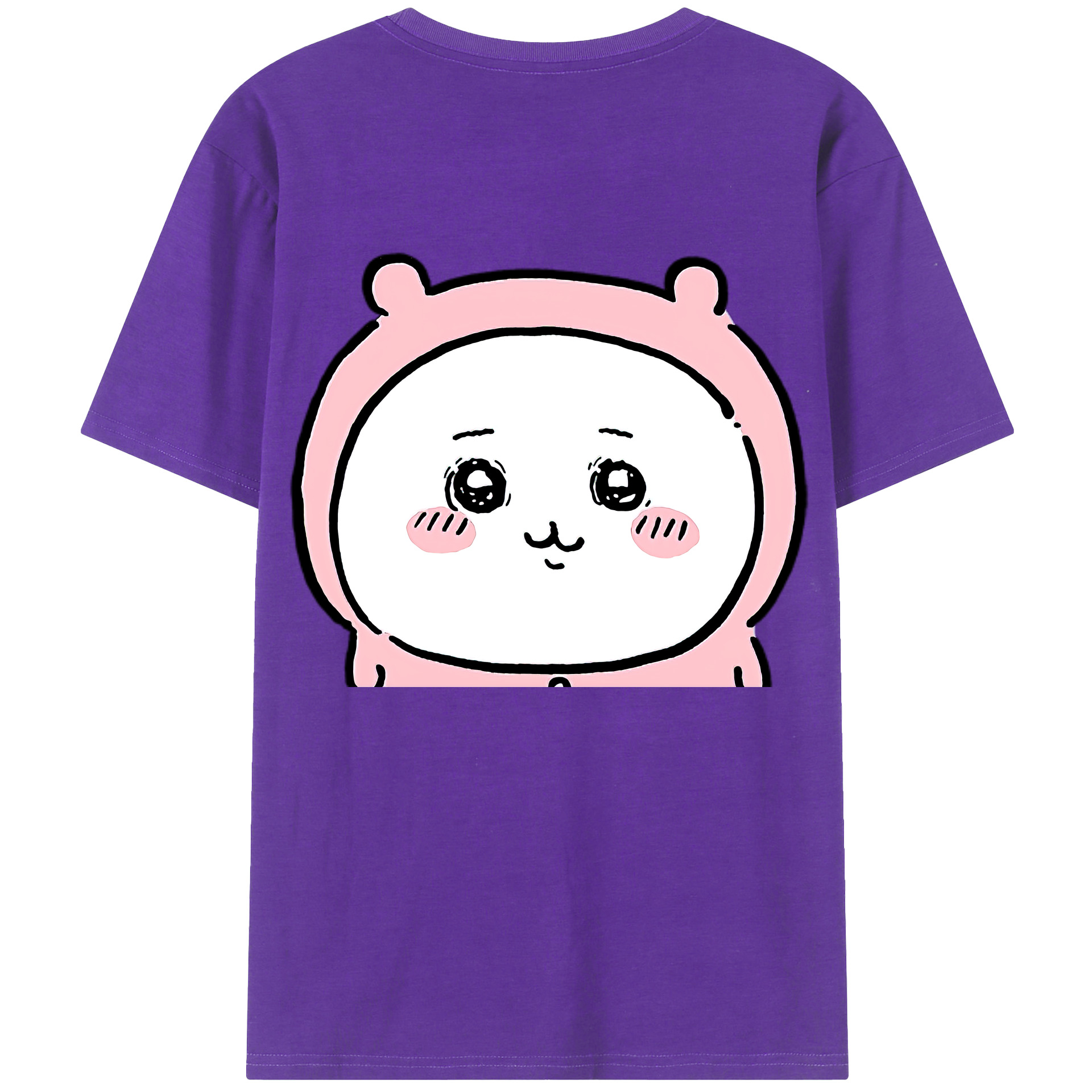 （画像用） ちいかわ ちいかわ Chii-kawa chiikawa 綿100％ メンズ半袖Tシャツ（バックプリント） 通気性