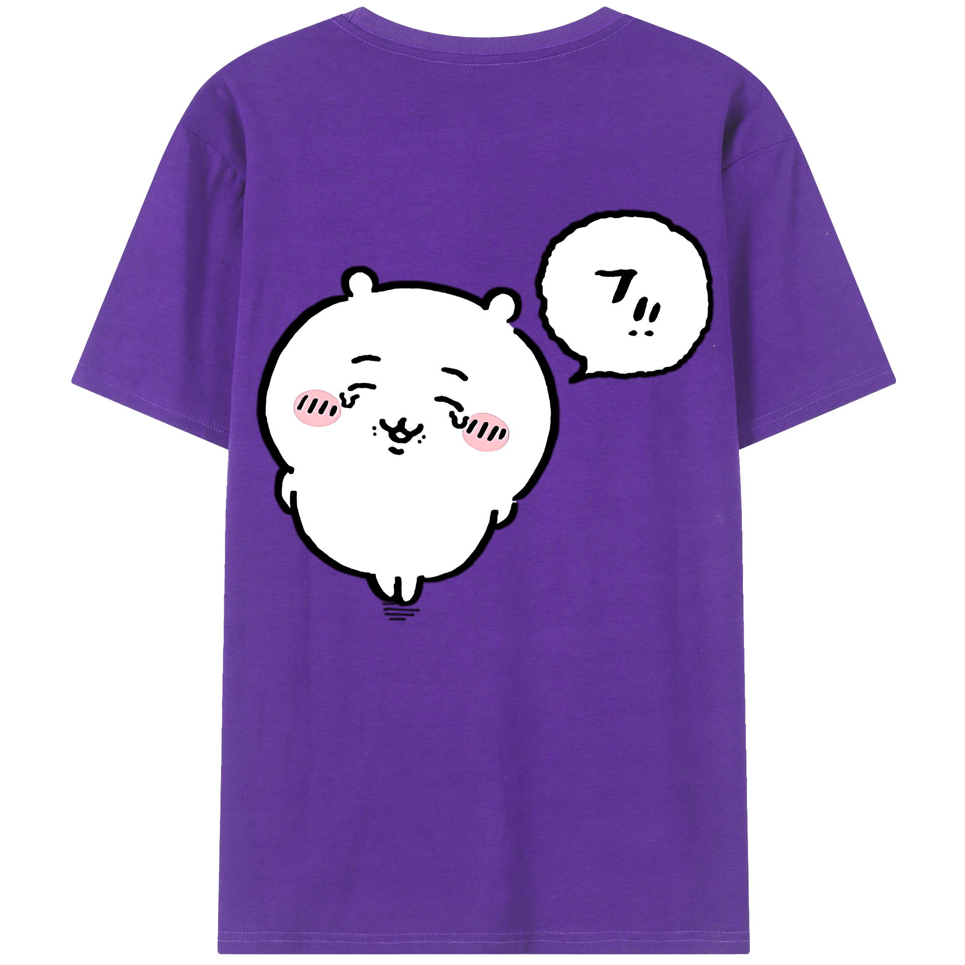 （画像用） ちいかわ ちいかわ Chii-kawa chiikawa 綿100％ メンズ半袖Tシャツ（バックプリント） 通気性