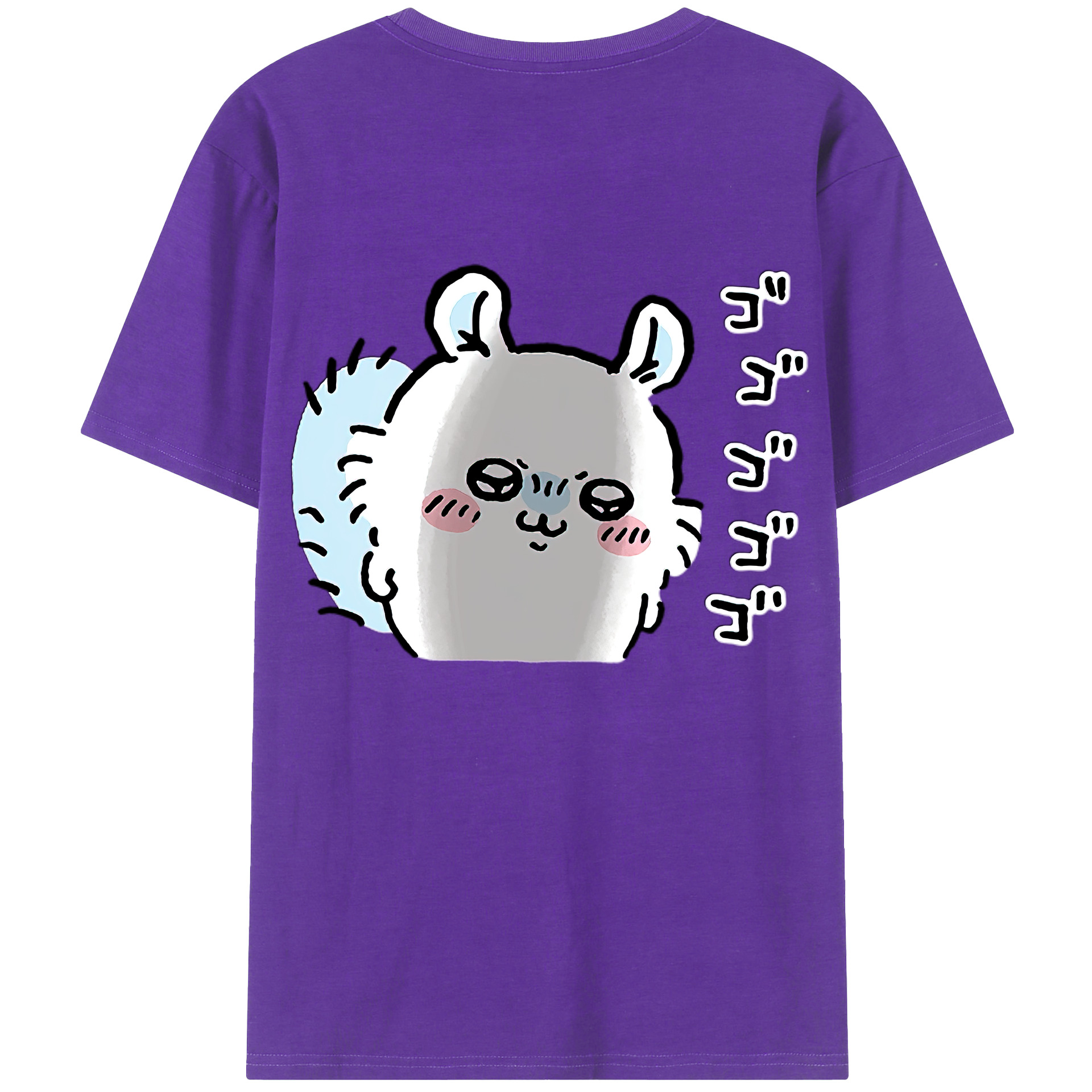 （画像用） ちいかわ モモンガ Chii-kawa Momonga 綿100％ メンズ半袖Tシャツ（バックプリント） 通気性