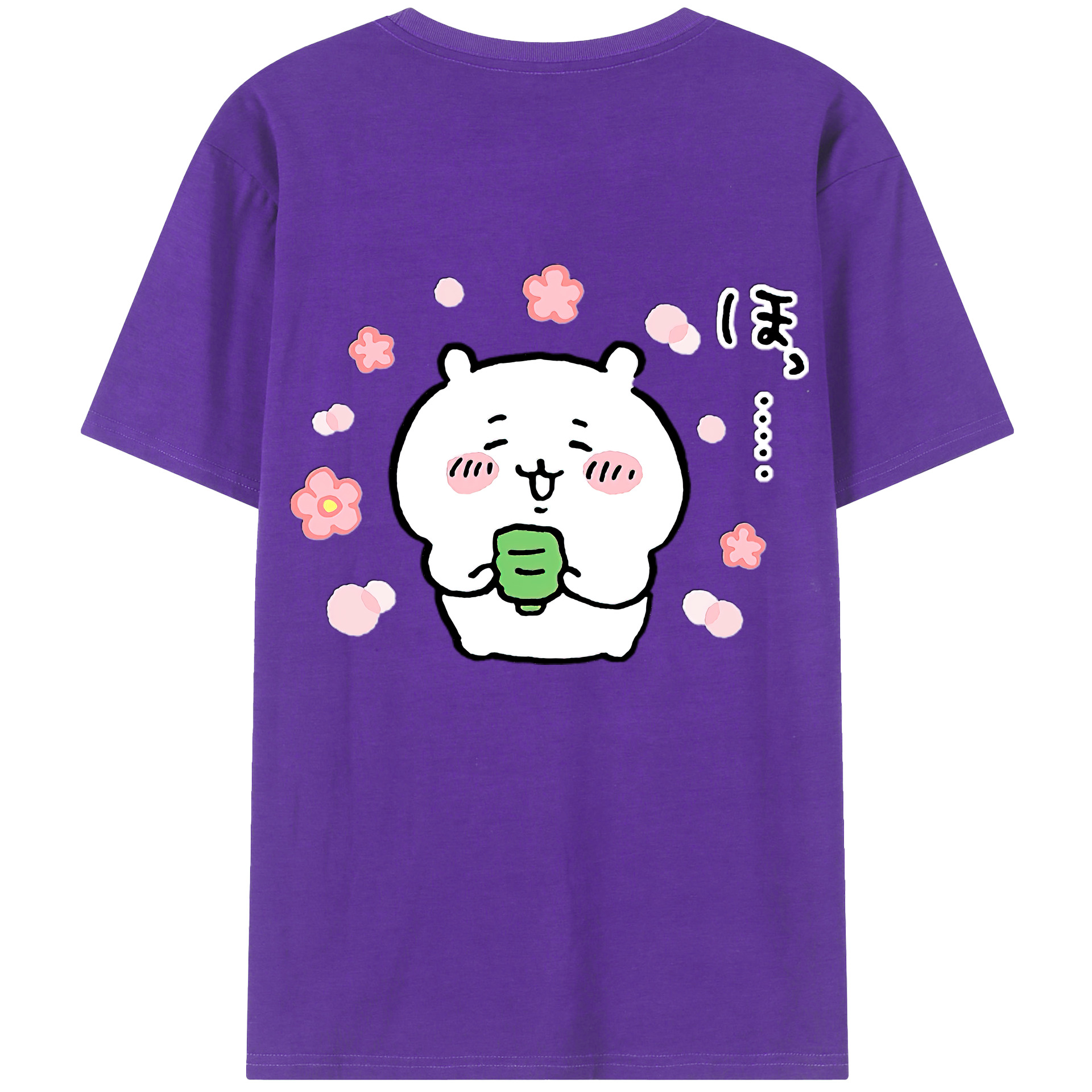 （画像用） ちいかわ ちいかわ Chii-kawa chiikawa 綿100％ メンズ半袖Tシャツ（バックプリント） 通気性