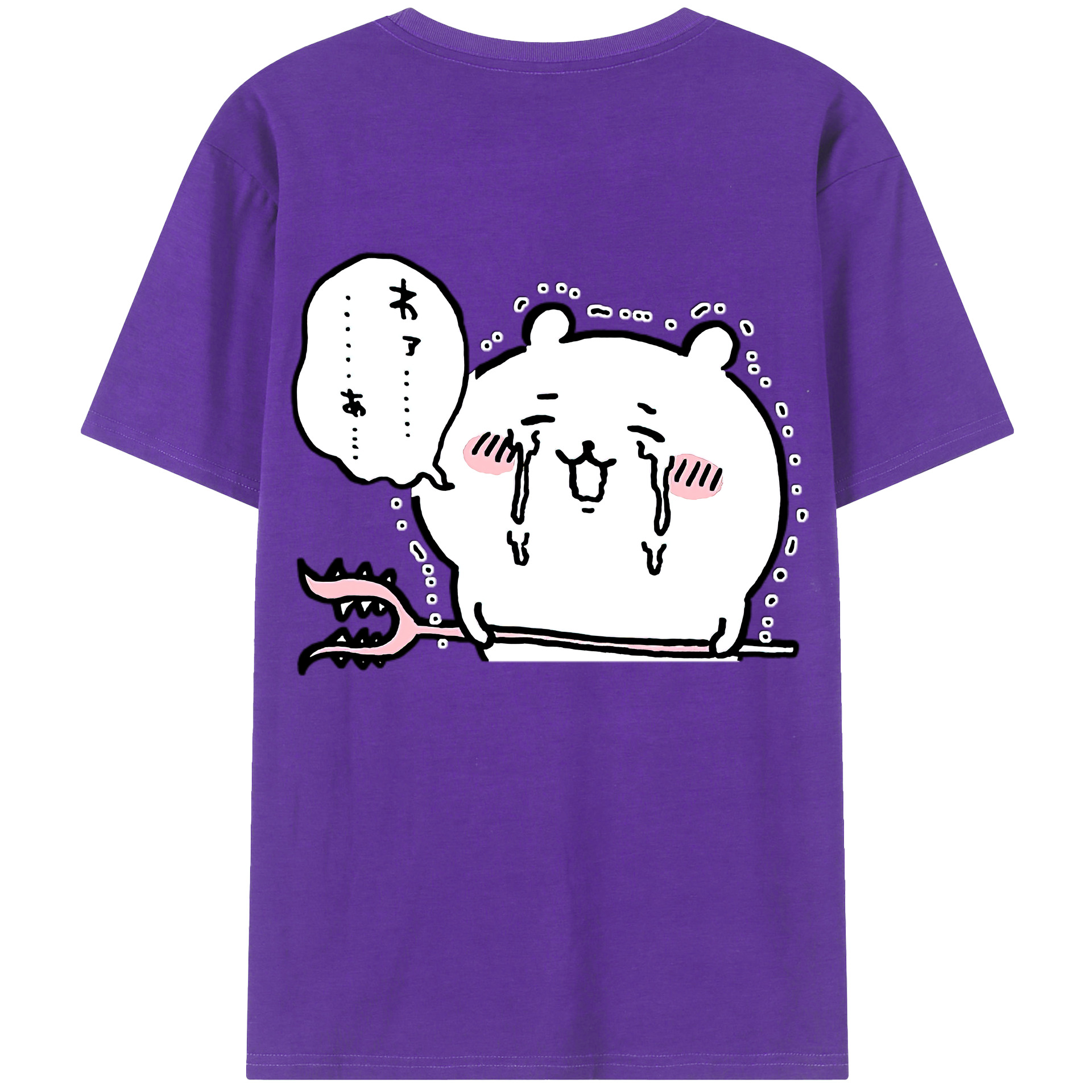 （画像用） ちいかわ ちいかわ Chii-kawa chiikawa 綿100％ メンズ半袖Tシャツ（バックプリント） 通気性