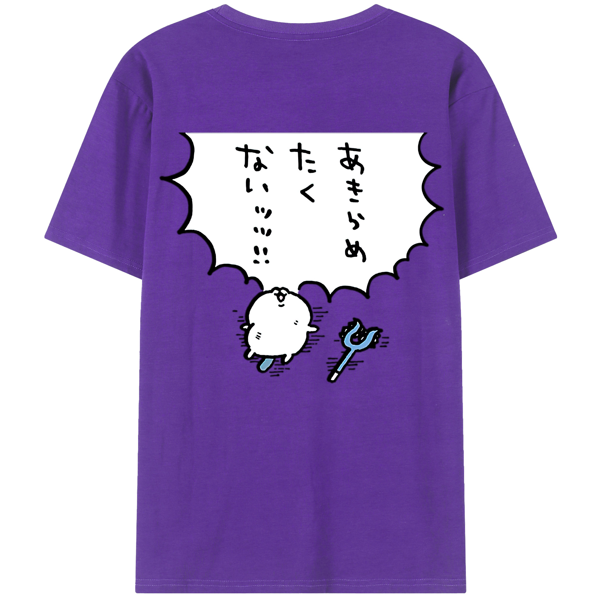 （画像用） ちいかわ ちいかわ Chii-kawa chiikawa 綿100％ メンズ半袖Tシャツ（バックプリント） 通気性