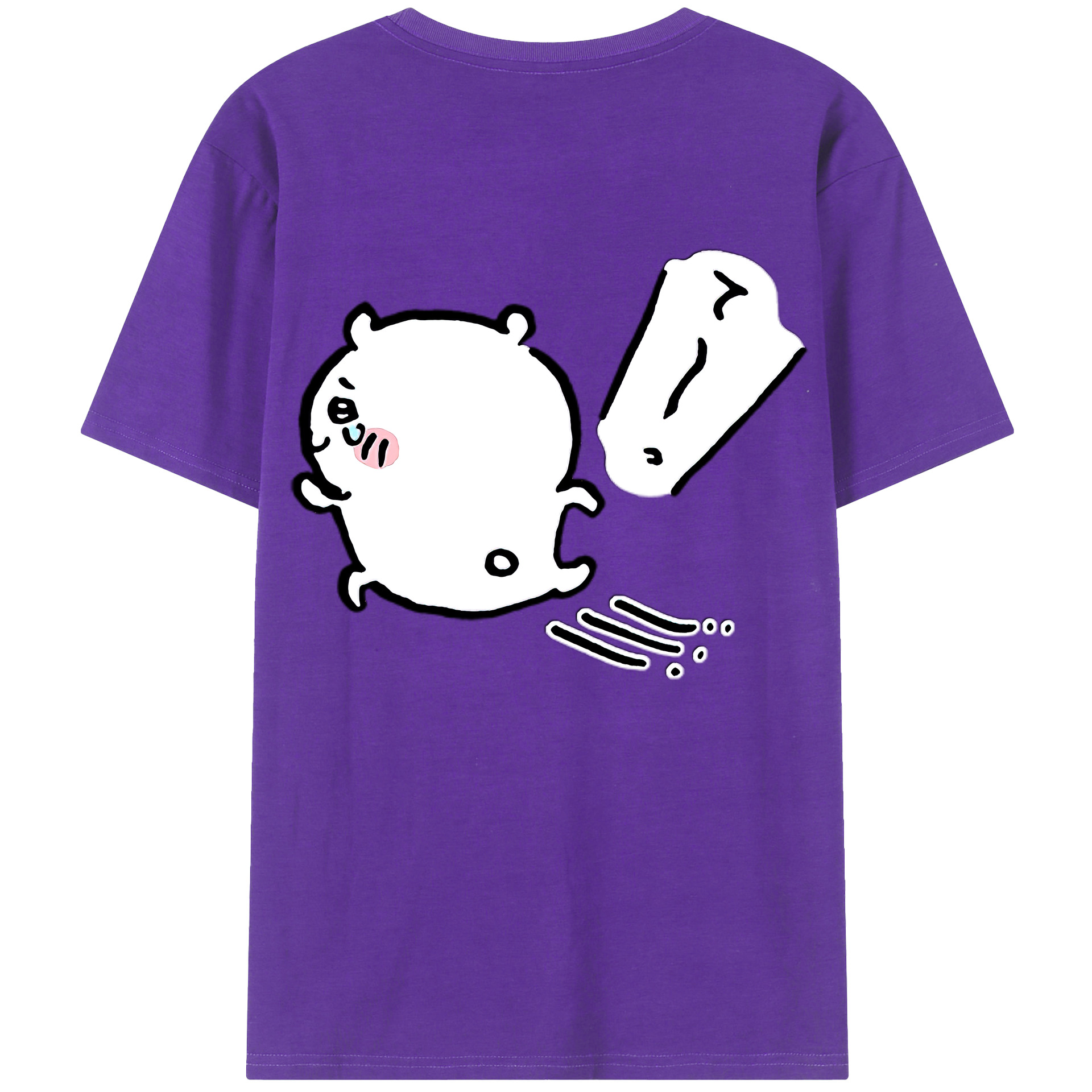 （画像用） ちいかわ ちいかわ Chii-kawa chiikawa 綿100％ メンズ半袖Tシャツ（バックプリント） 通気性