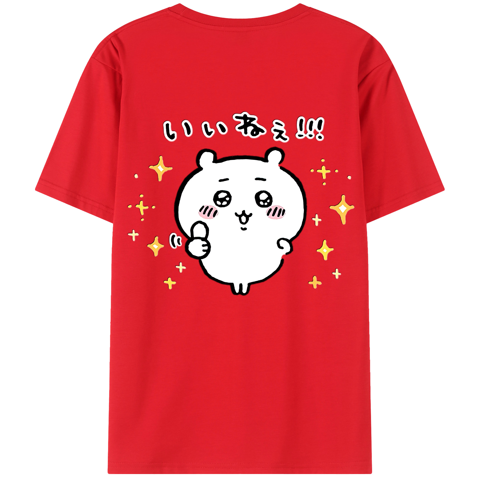 （画像用） ちいかわ ちいかわ Chii-kawa chiikawa 綿100％ メンズ半袖Tシャツ（バックプリント） 通気性