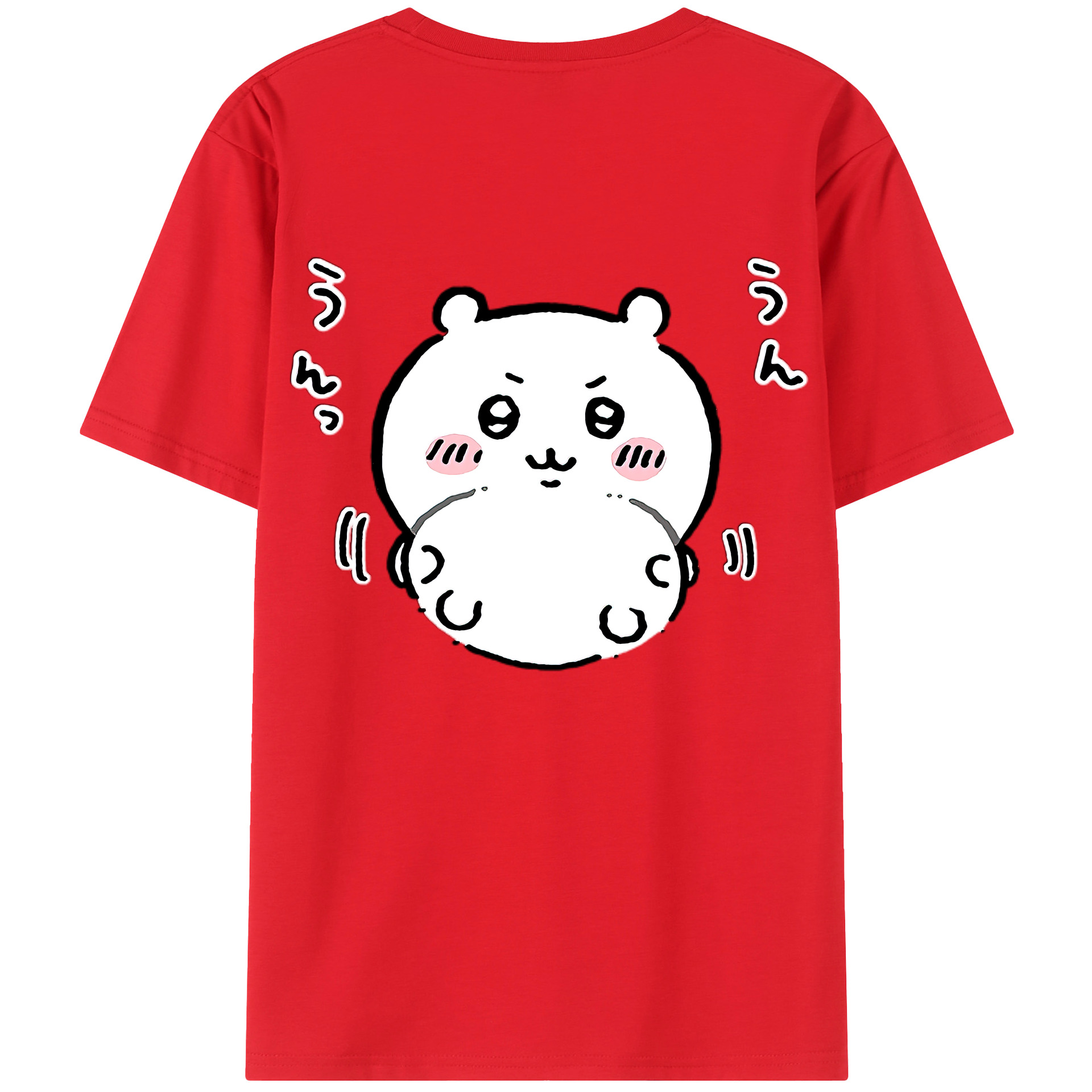 （画像用） ちいかわ ちいかわ Chii-kawa chiikawa 綿100％ メンズ半袖Tシャツ（バックプリント） 通気性