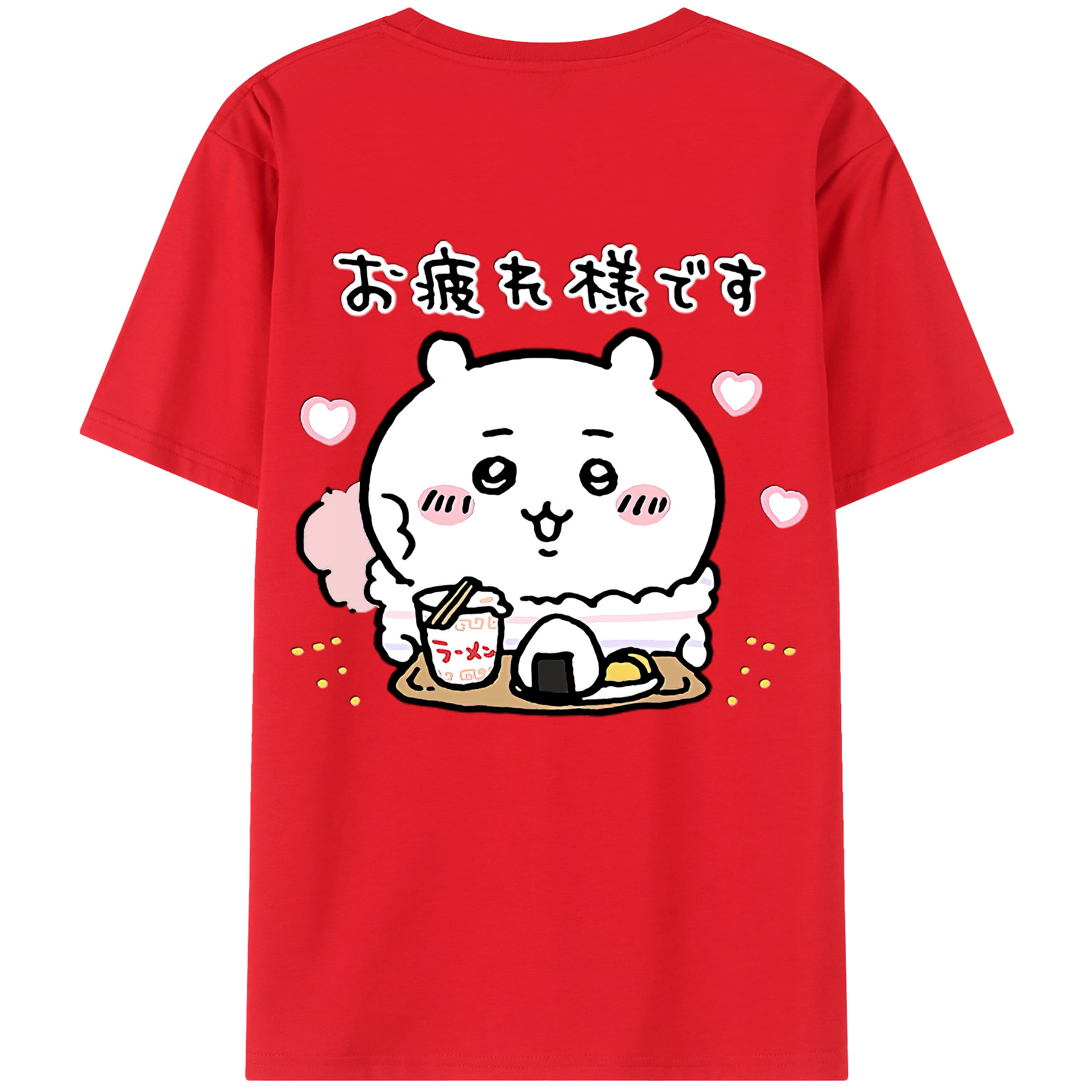 （画像用） ちいかわ ちいかわ Chii-kawa chiikawa 綿100％ メンズ半袖Tシャツ（バックプリント） 通気性