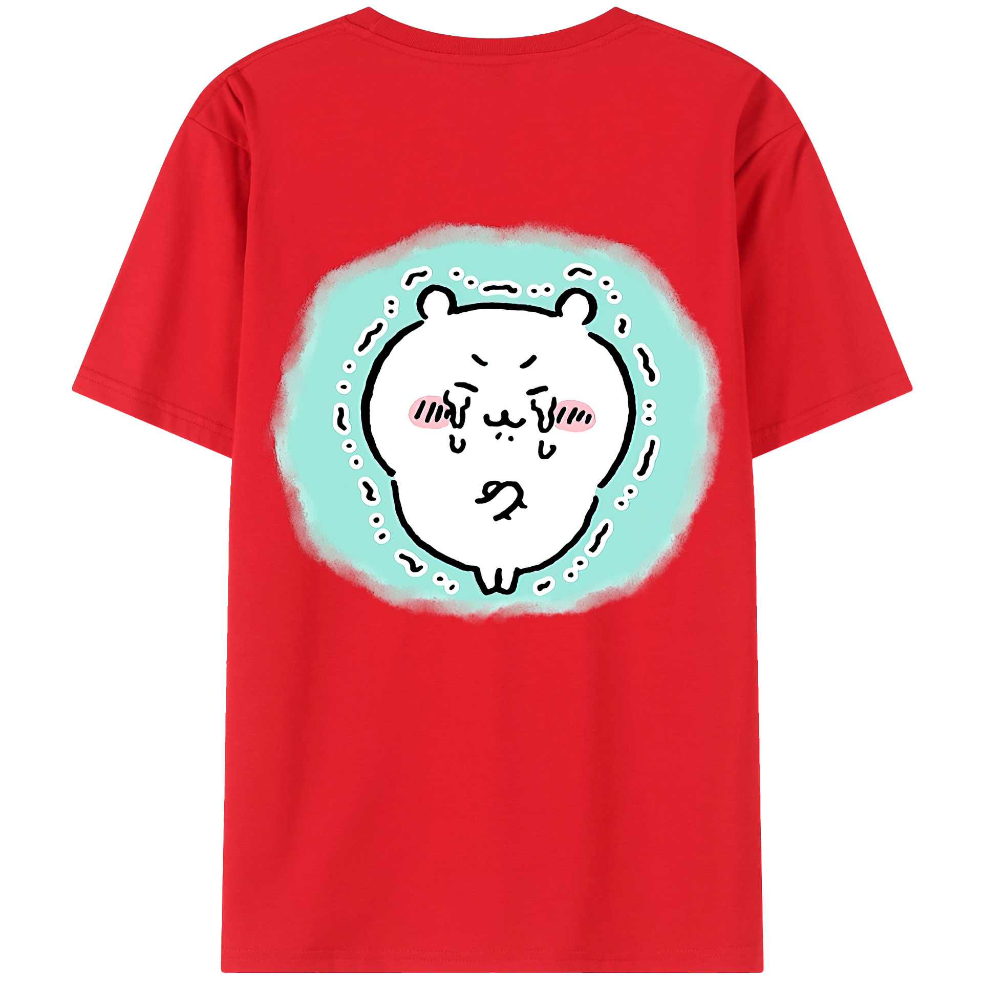 （画像用） ちいかわ ちいかわ Chii-kawa chiikawa 綿100％ メンズ半袖Tシャツ（バックプリント） 通気性