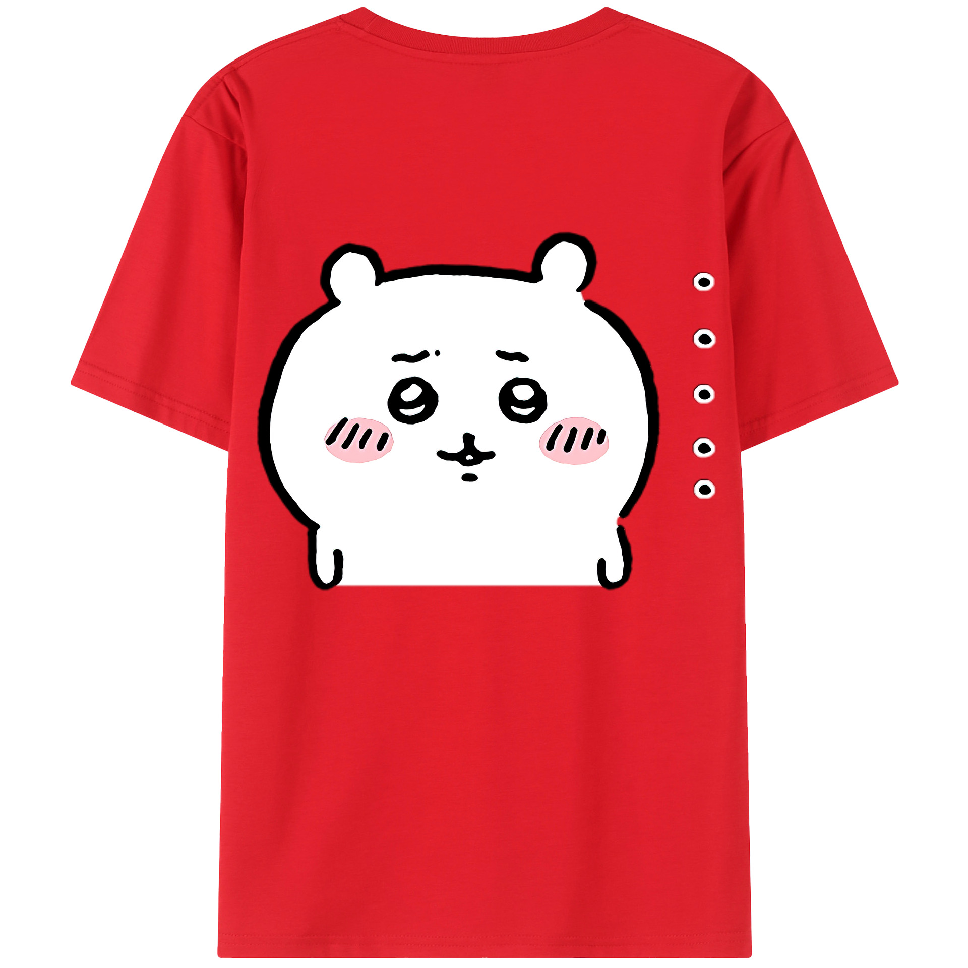 （画像用） ちいかわ ちいかわ Chii-kawa chiikawa 綿100％ メンズ半袖Tシャツ（バックプリント） 通気性