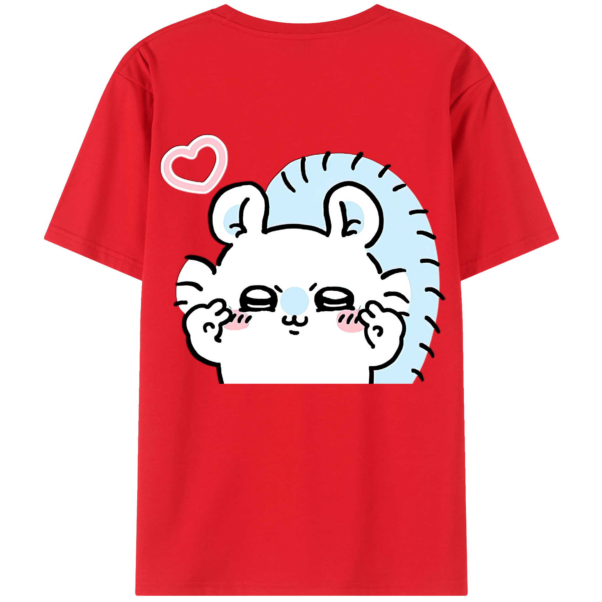 （画像用） ちいかわ モモンガ Chii-kawa Momonga 綿100％ メンズ半袖Tシャツ（バックプリント） 通気性