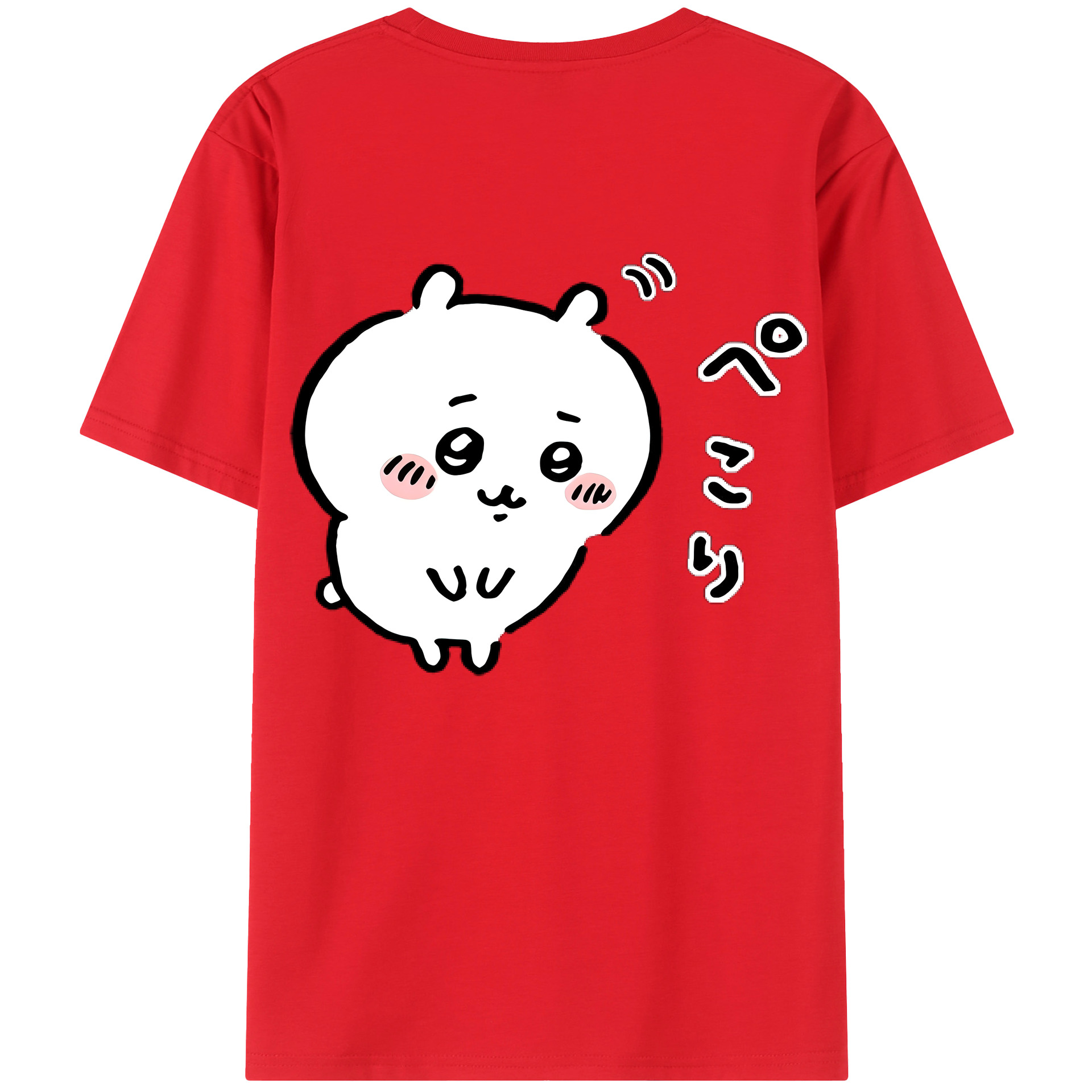 （画像用） ちいかわ ちいかわ Chii-kawa chiikawa 綿100％ メンズ半袖Tシャツ（バックプリント） 通気性