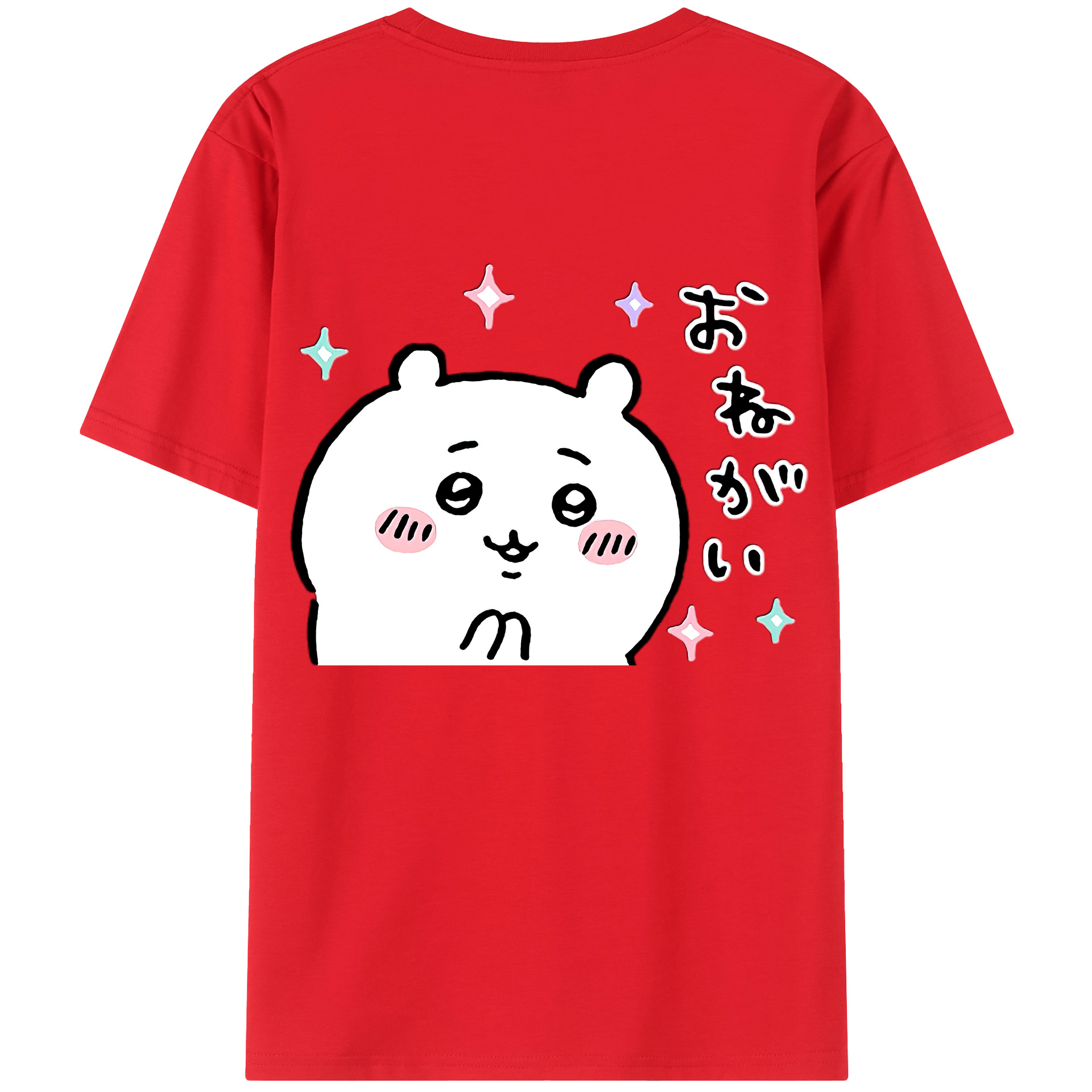 （画像用） ちいかわ ちいかわ Chii-kawa chiikawa 綿100％ メンズ半袖Tシャツ（バックプリント） 通気性