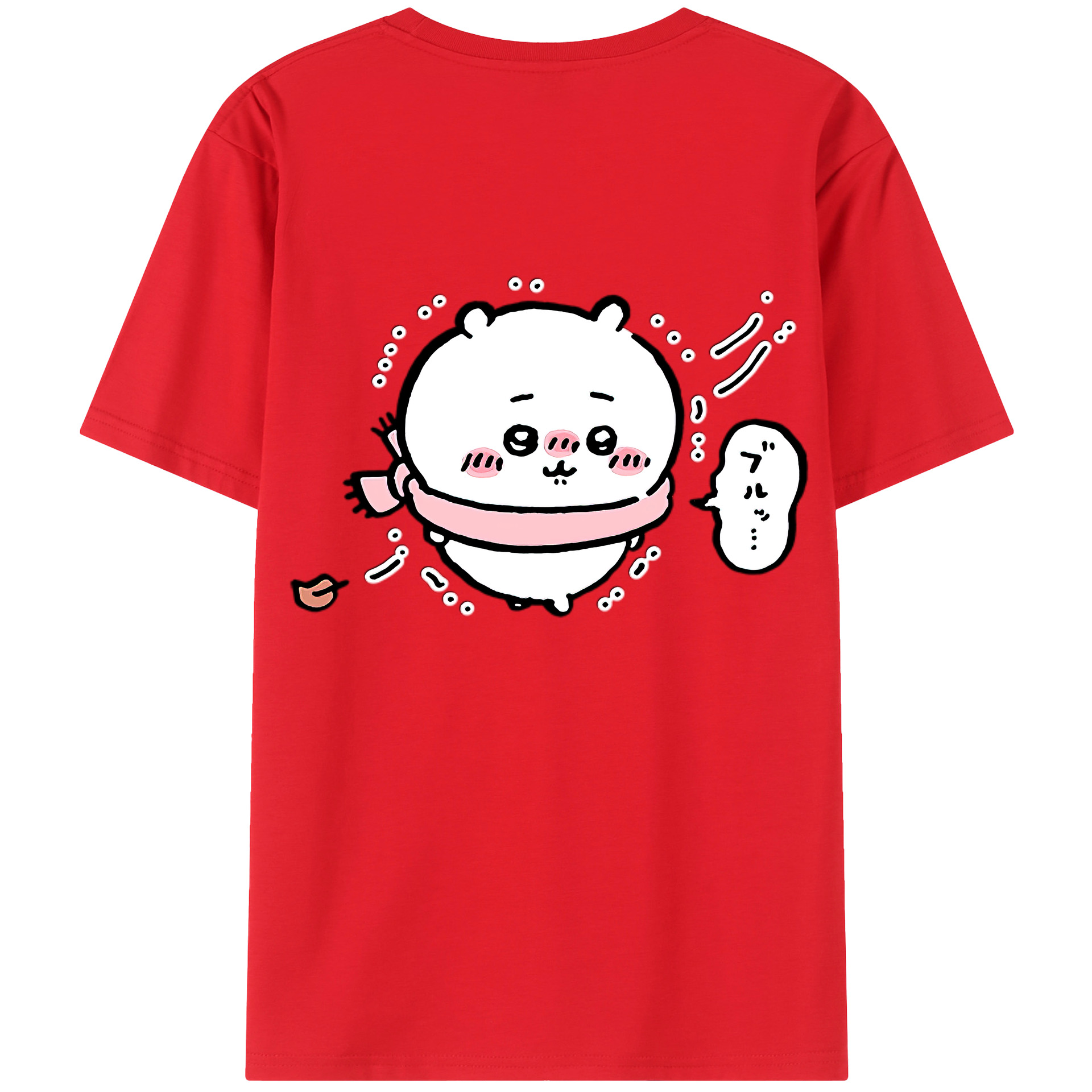 （画像用） ちいかわ ちいかわ Chii-kawa chiikawa 綿100％ メンズ半袖Tシャツ（バックプリント） 通気性