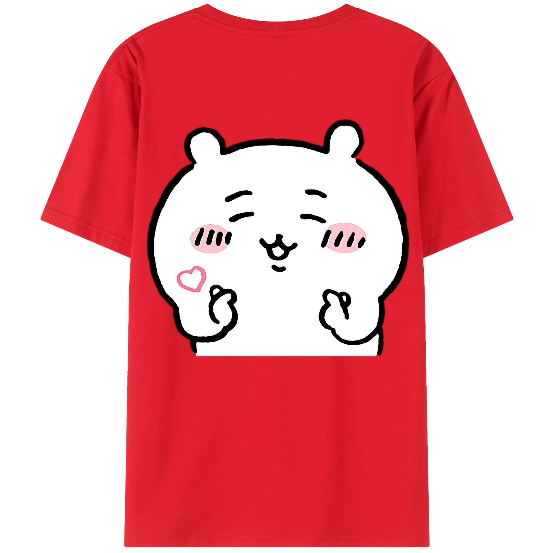 （画像用） ちいかわ ちいかわ Chii-kawa chiikawa 綿100％ メンズ半袖Tシャツ（バックプリント） 通気性