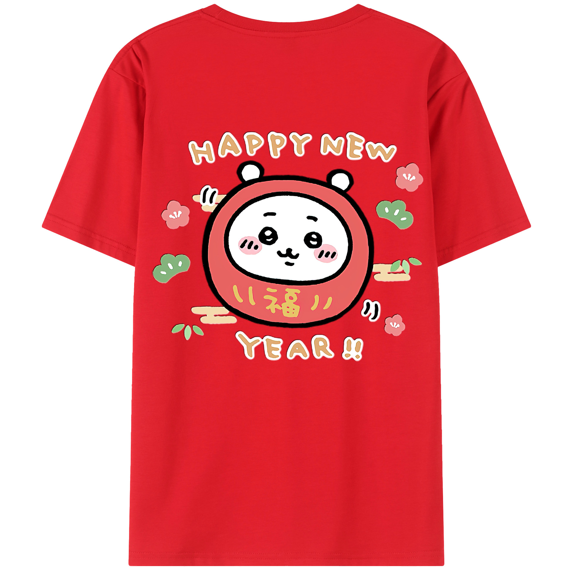 （画像用） ちいかわ ちいかわ Chii-kawa chiikawa 綿100％ メンズ半袖Tシャツ（バックプリント） 通気性