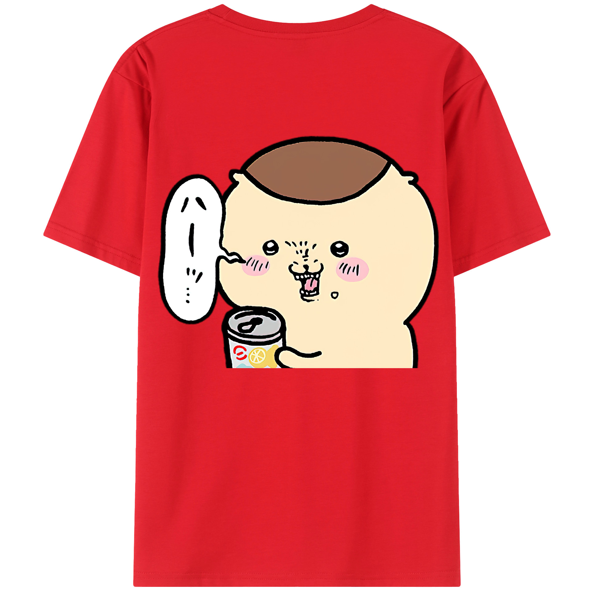 （画像用） ちいかわ くりまんじゅう Chii-kawa kuri manjū 綿100％ メンズ半袖Tシャツ（バックプリント） 通気性