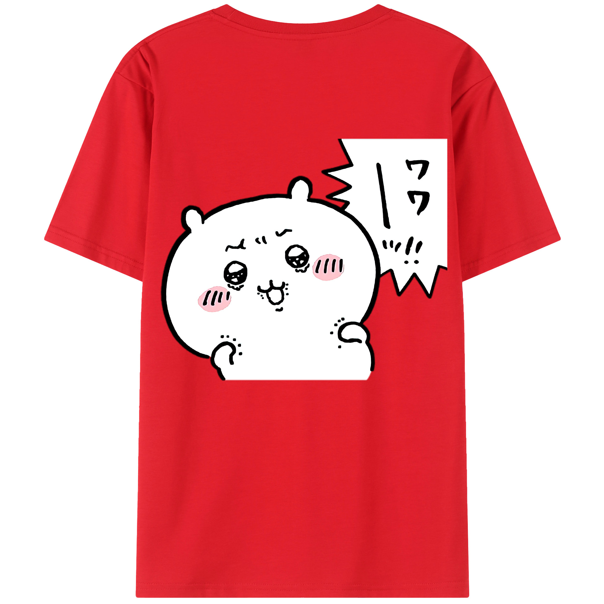 （画像用） ちいかわ ちいかわ Chii-kawa chiikawa 綿100％ メンズ半袖Tシャツ（バックプリント） 通気性