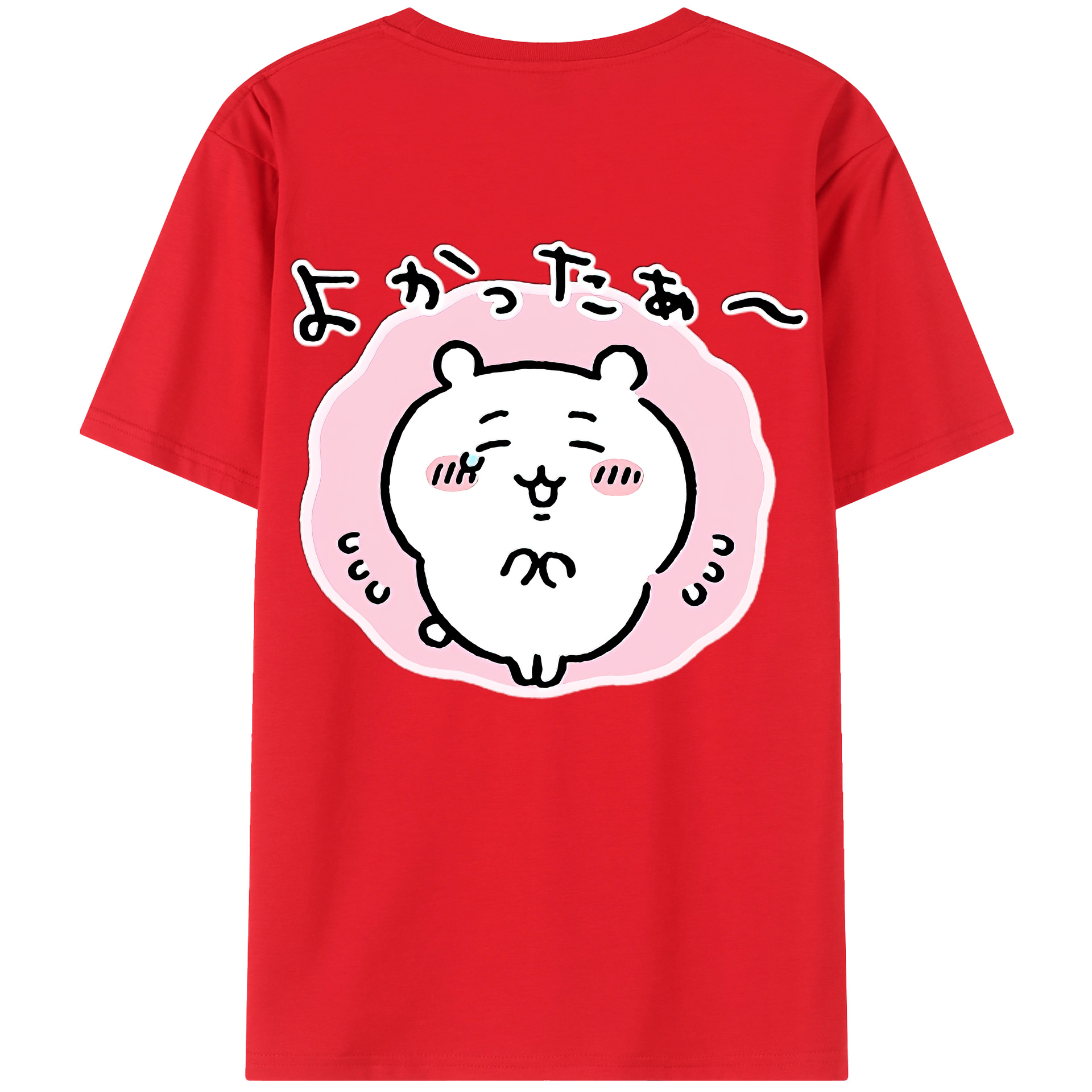 （画像用） ちいかわ ちいかわ Chii-kawa chiikawa 綿100％ メンズ半袖Tシャツ（バックプリント） 通気性