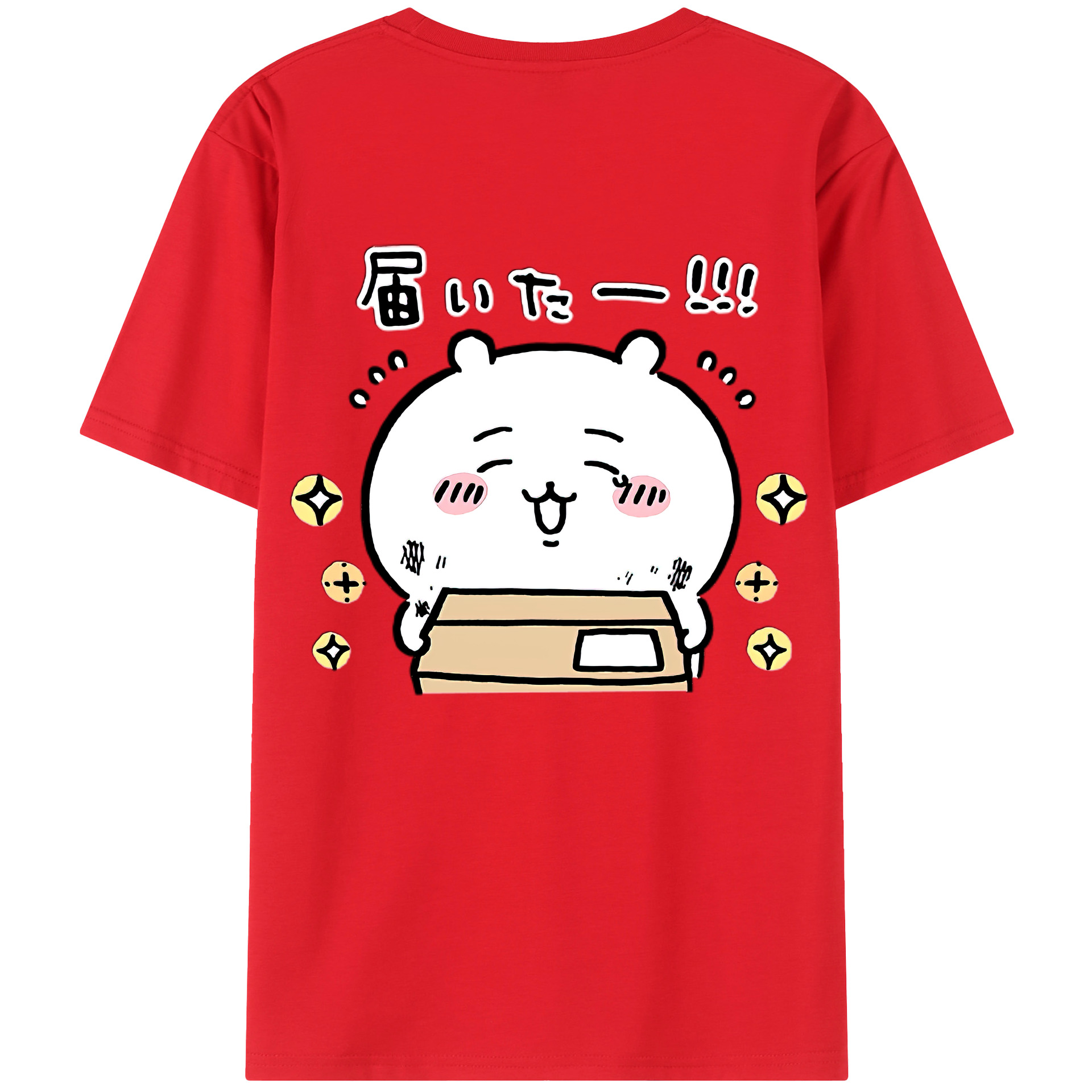 （画像用） ちいかわ ちいかわ Chii-kawa chiikawa 綿100％ メンズ半袖Tシャツ（バックプリント） 通気性