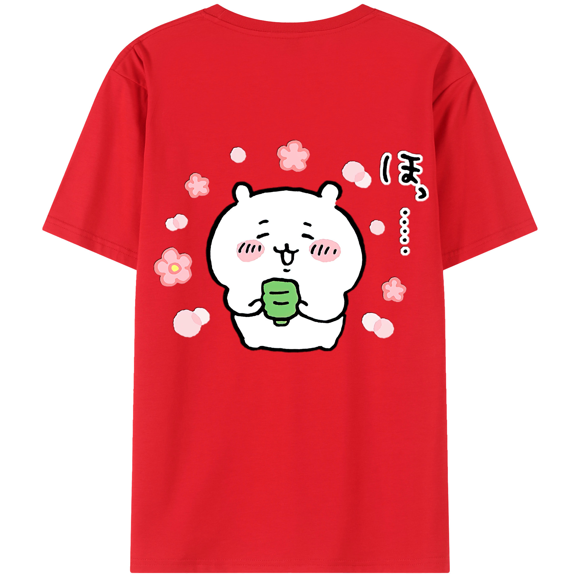 （画像用） ちいかわ ちいかわ Chii-kawa chiikawa 綿100％ メンズ半袖Tシャツ（バックプリント） 通気性