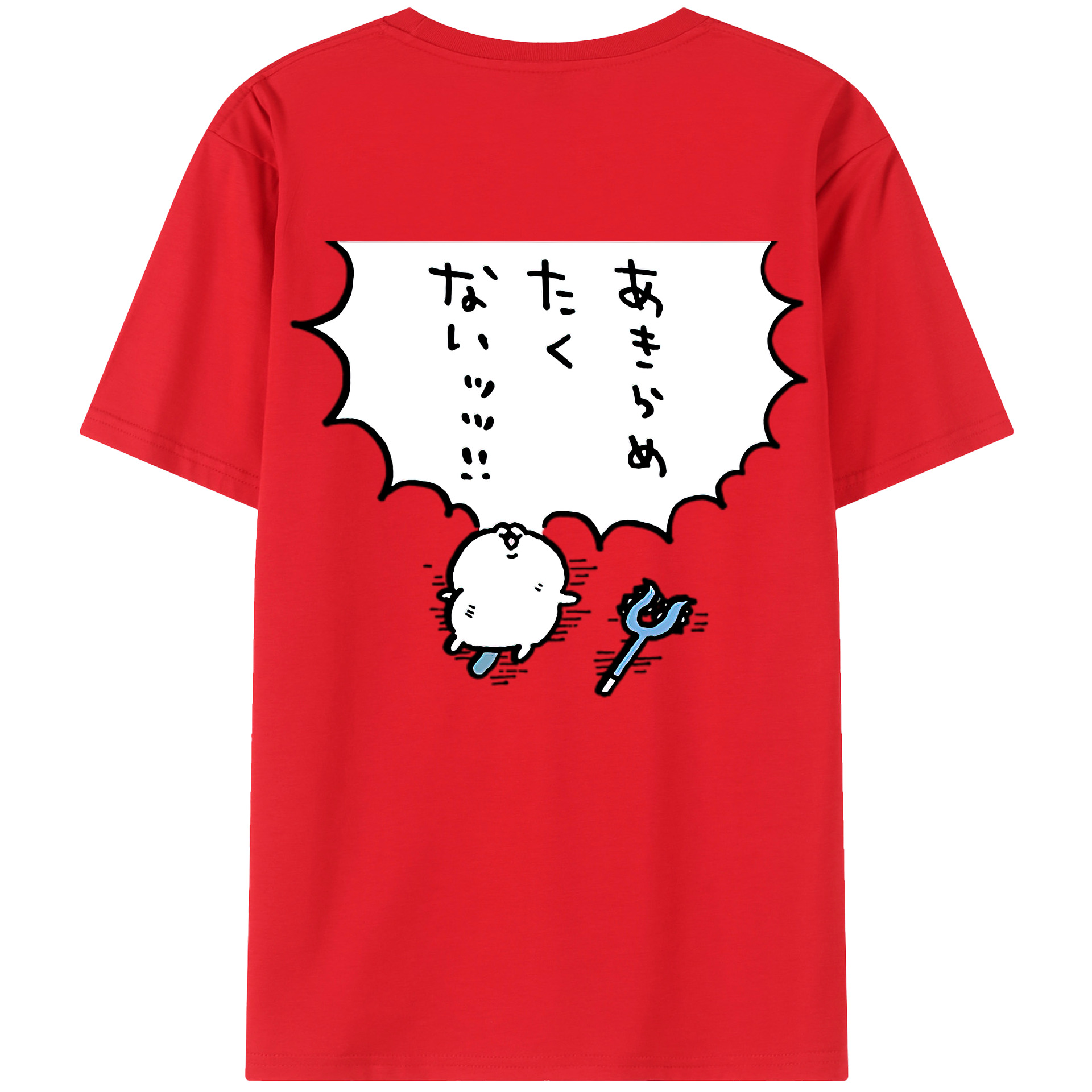 （画像用） ちいかわ ちいかわ Chii-kawa chiikawa 綿100％ メンズ半袖Tシャツ（バックプリント） 通気性